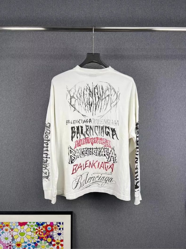 Balenciaga Balenciaga The Yearofthe Loong Limited Graffiti Long Sleeve Size US M / EU 48-50 / 2 - 2 Thumbnail
