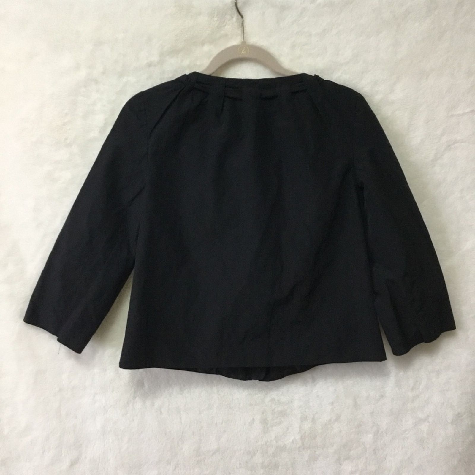 Ann Taylor Ann Taylor Black Cropped Jacket Size M / US 6-8 / IT 42-44 - 7 Thumbnail