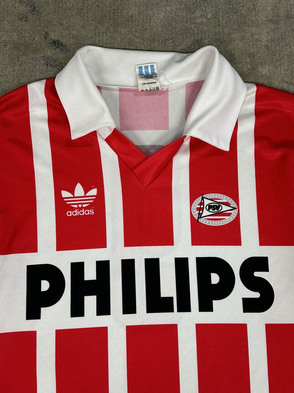 Adidas × Vintage Adidas 90-91 PSV Eindhoven Soccer Jersey Kit Maglia RARE Size US M / EU 48-50 / 2 - 4 Thumbnail