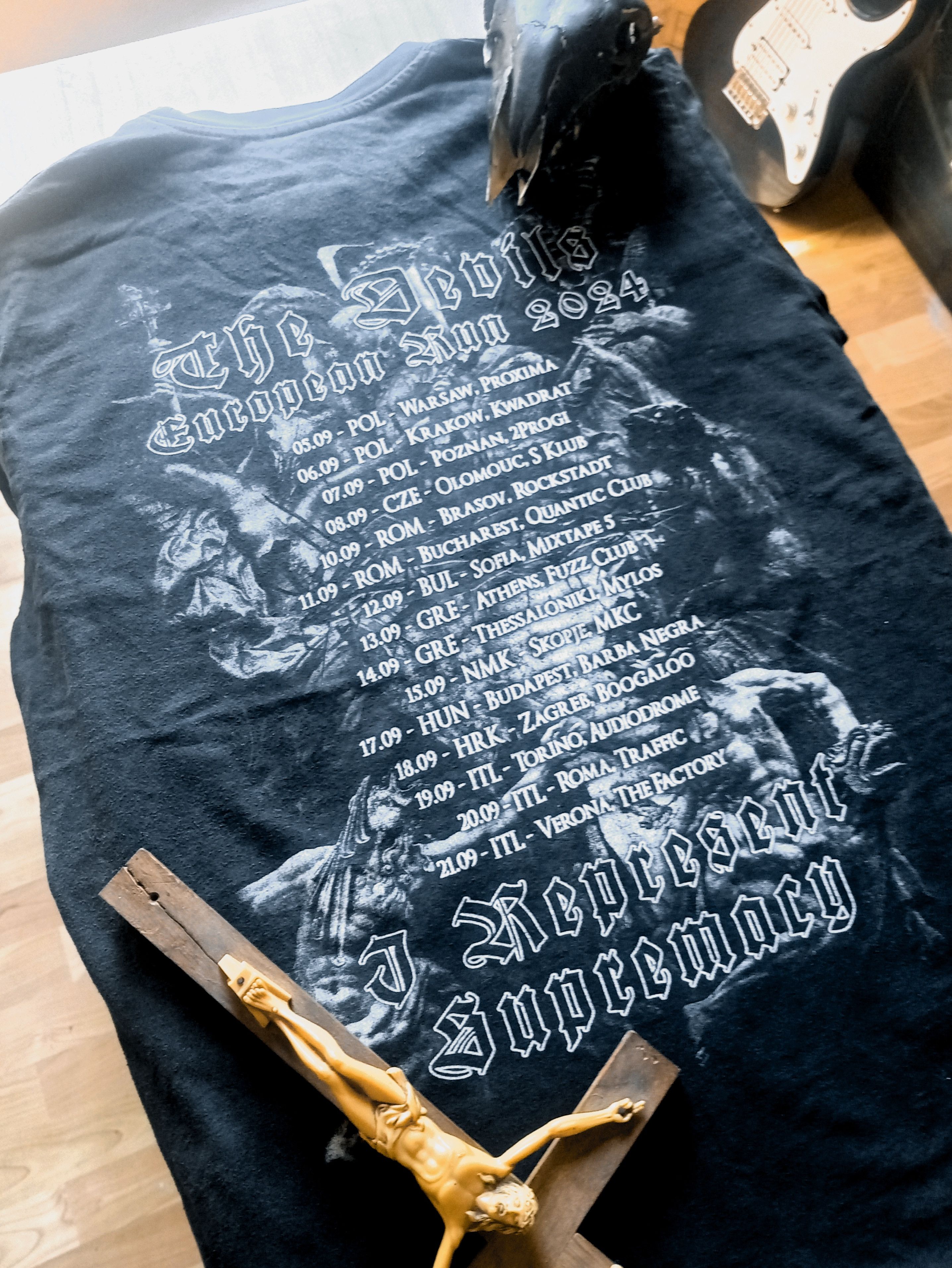 Band Tees Justice World Tour Shirt 2012 Ed Banger Records Men's