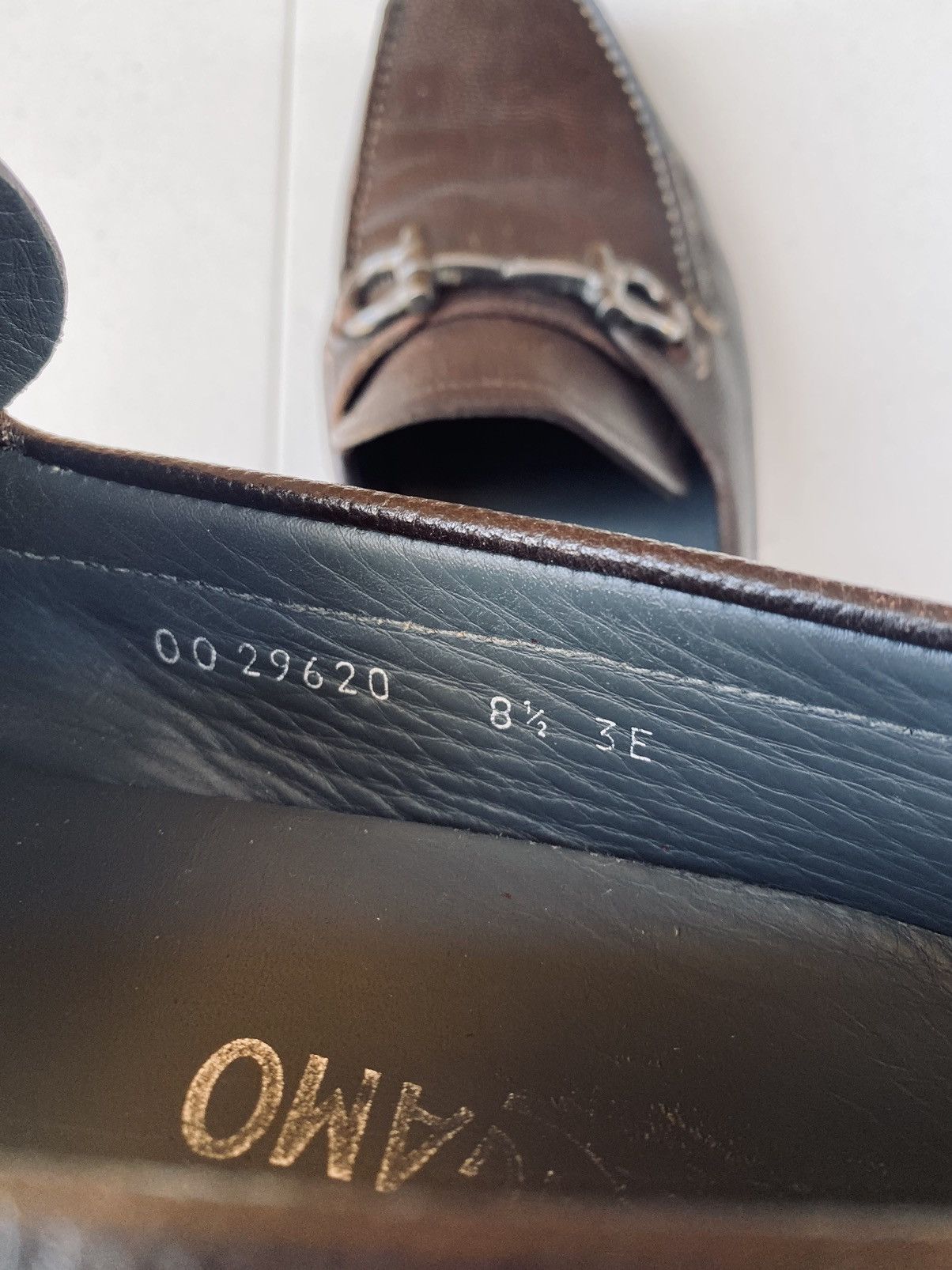 Salvatore Ferragamo SF 🇮🇹 brown leather parigi double gancio bit driver 8.5 EEE Size US 8.5 / EU 41-42 - 11 Thumbnail