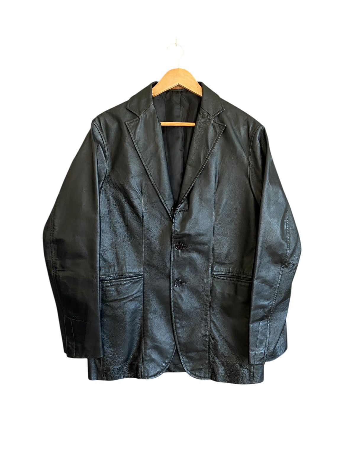 Japanese Brand Vintage Japanese Brand Takaiq Leather Jacket 1990s Size US M / EU 48-50 / 2 - 2 Thumbnail