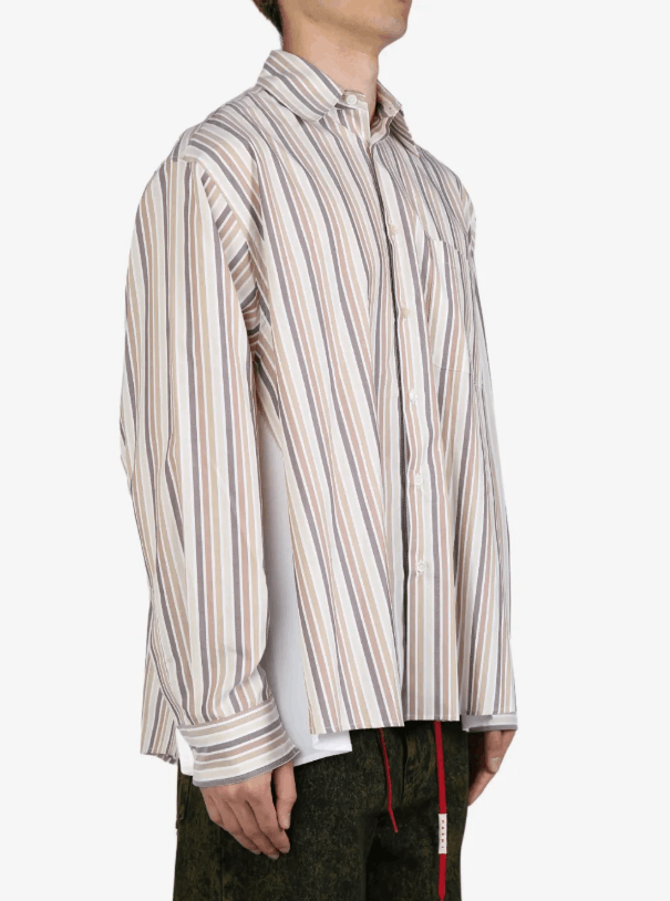 Marni BNWT AW24 MARNI STRIPED POPLIN NOMAD SHIRT 52 Size US L / EU 52-54 / 3 - 11 Thumbnail
