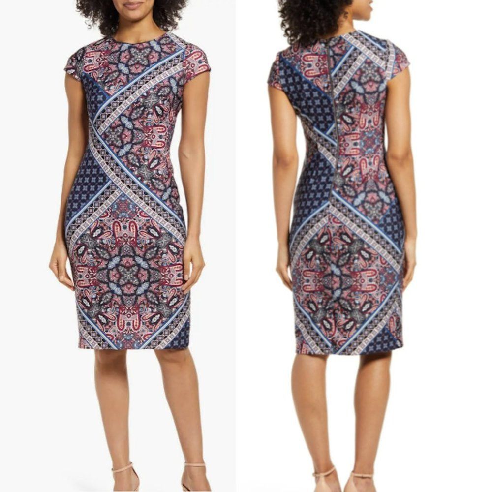 Vince Camuto NWT New $138 Vince Camuto Mixed Print Scuba Crepe Body-Con Size XL / US 12-14 / IT 48-50 - 1 Thumbnail