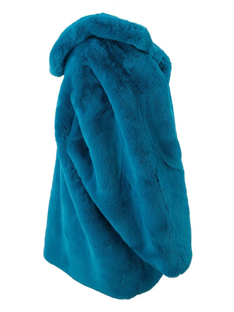 Balenciaga Balenciaga size 34 Blue faux fur coat Size S / US 4 / IT 40 - 3 Thumbnail