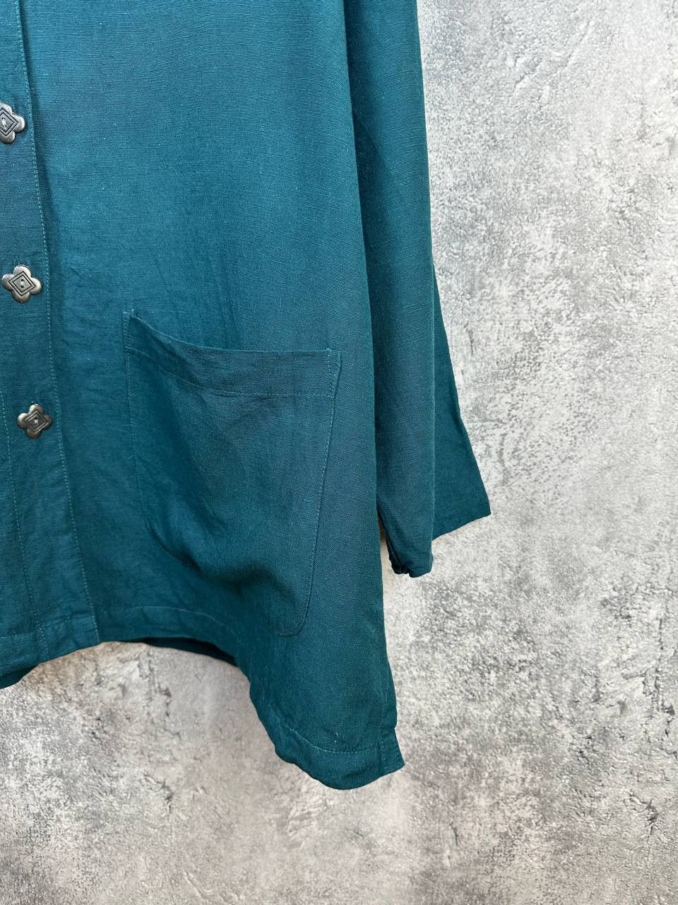 Gudrun Sjoden Gudrun Sjoden Teal Button Front Oversized Shirt Size S / US 4 / IT 40 - 8 Thumbnail