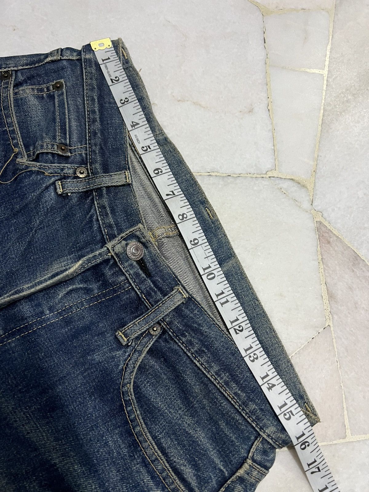 If Six Was Nine × Japanese Brand × Spellbound 💥90’s💥Vintage Spellbound Distress Selvedge Mud Wash Jeans Size US 31 - 3 Thumbnail