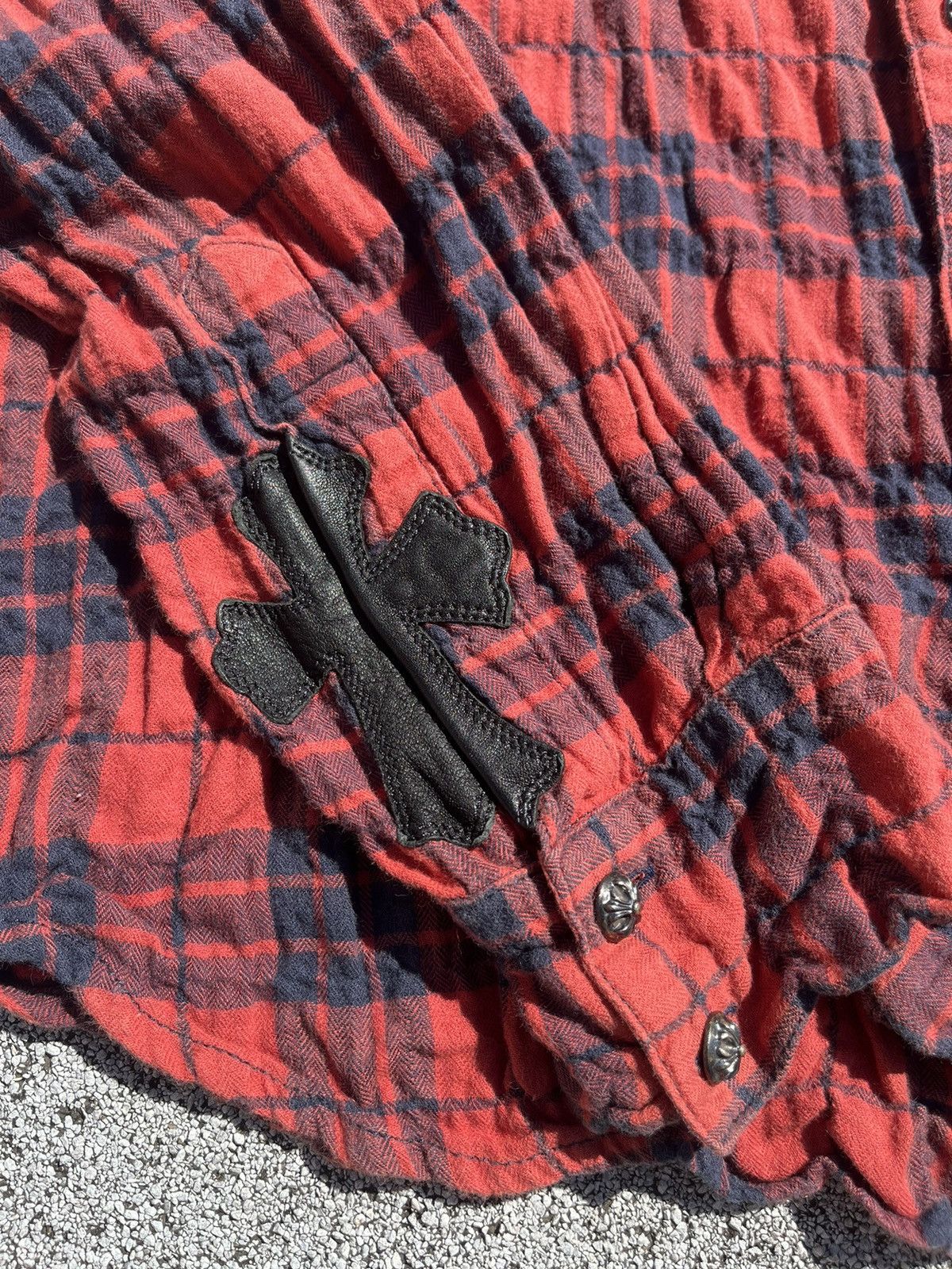 Chrome Hearts Vintage Chrome Hearts Loose Ends Leather Cross Patch Flannel Size US M / EU 48-50 / 2 - 4 Thumbnail
