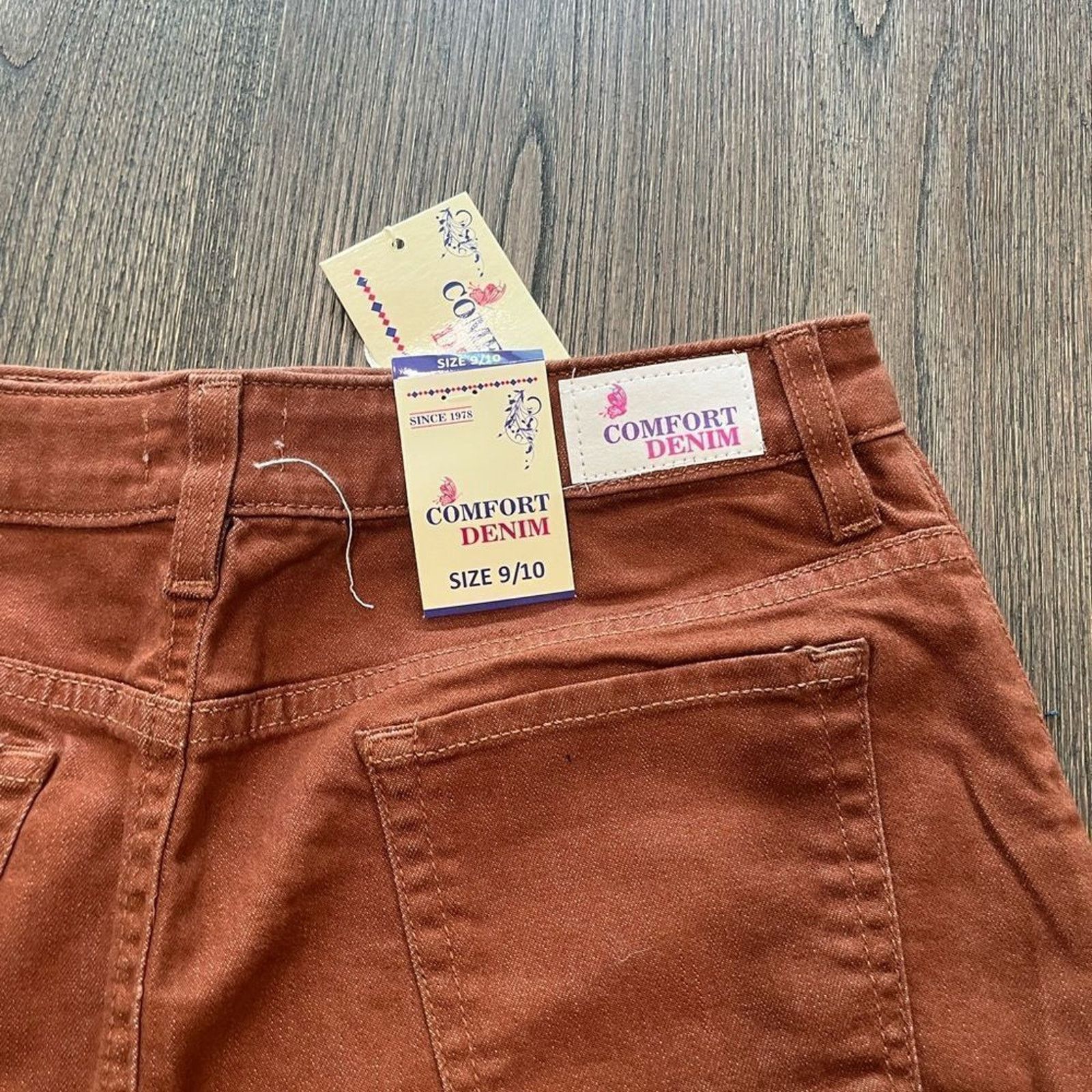 Vintage NWT Comfort Denim Mini Skirt Belted Size 9/10 Size 32" / US 10 / IT 46 - 5 Thumbnail