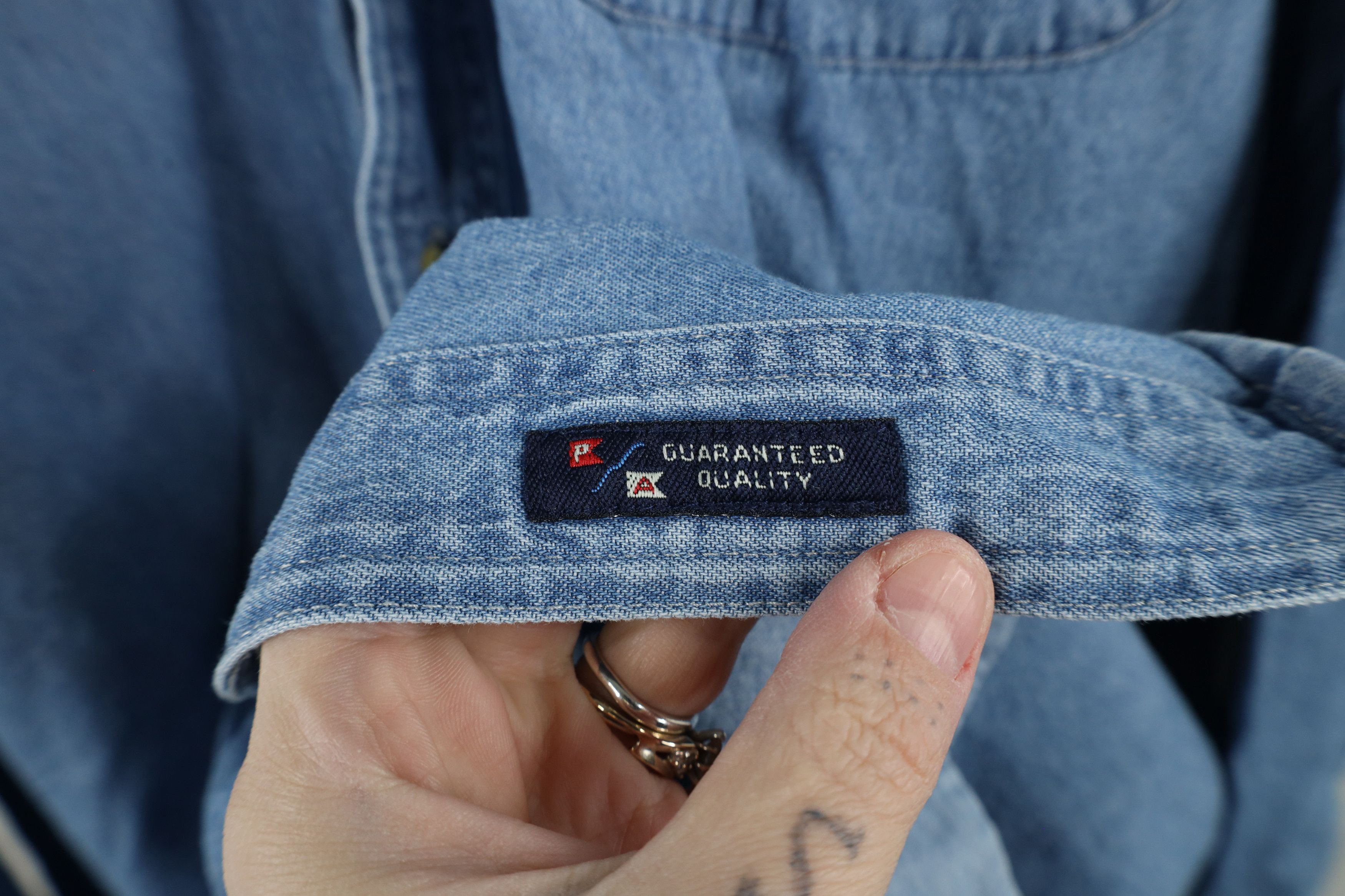 Vintage Vintage Y2K 2009 American Festival Denim Button Shirt Blue Size US XXL / EU 58 / 5 - 6 Thumbnail