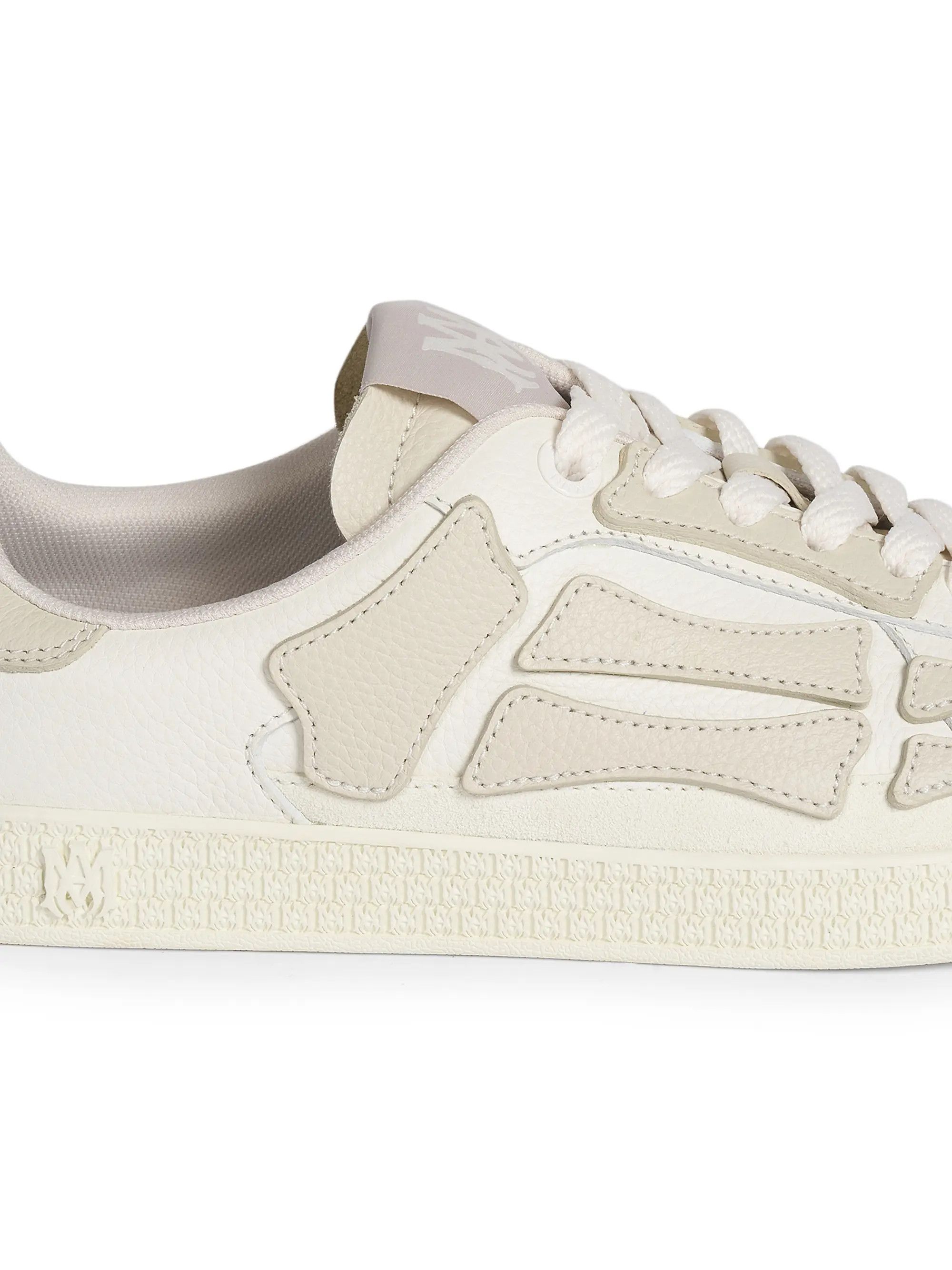Amiri os11x1225 Pacific Bones Leather Sneakers in Birch Size US 9.5 / EU 42-43 - 5 Thumbnail