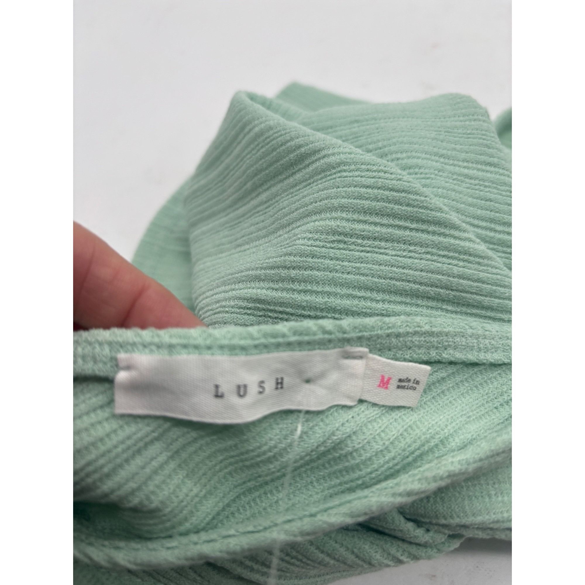 Other LUSH Junior’s Ribbed Sleeveless Wrap Tie Back Top, Mint Gree Size M / US 6-8 / IT 42-44 - 8 Thumbnail