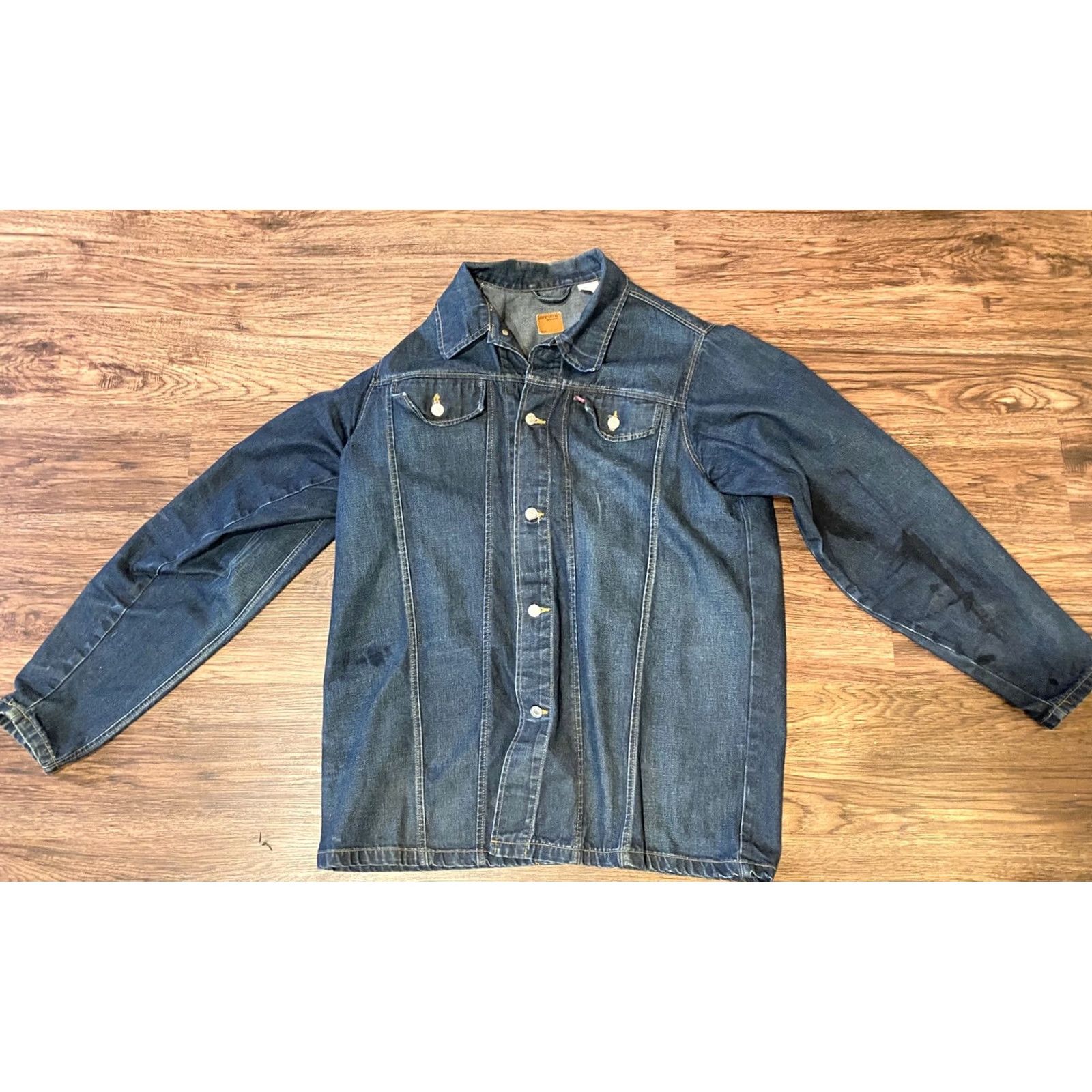 Vintage VINTAGE Levis Lot 53 Unisex Adult Jean Jacket Blue Buttons Distressed Red Tag XL Jacket Mens Size US 36 / EU 52 - 2 Thumbnail
