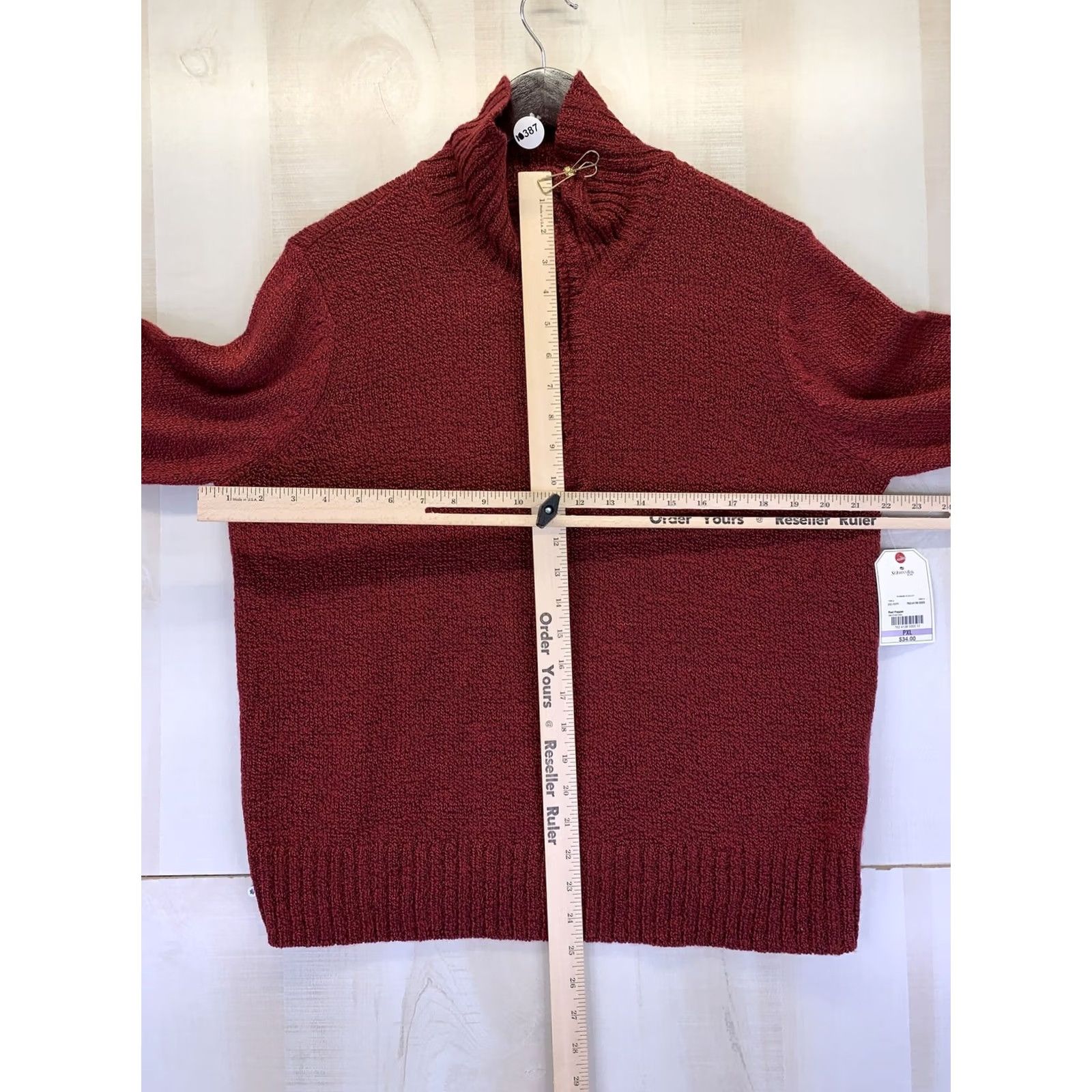 Vintage St. John's Bay Petite Red Pepper Mock Neck Womens Sweater PXL NWT-10387 Size XL / US 12-14 / IT 48-50 - 5 Thumbnail