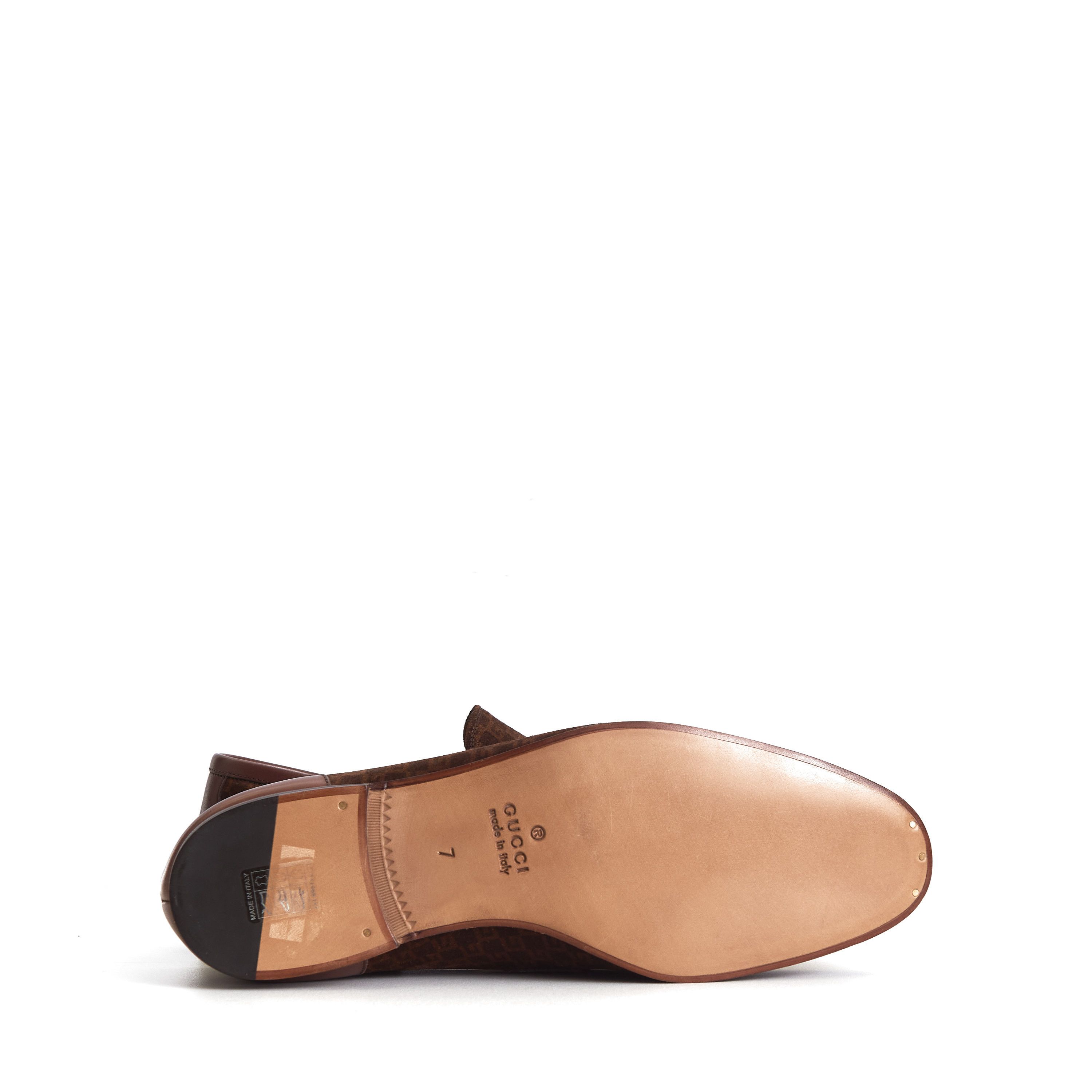 Gucci Men's Dark Brown Suede & Leather Loafers - Horsebit, Size US 8 / EU 41 - 10 Thumbnail