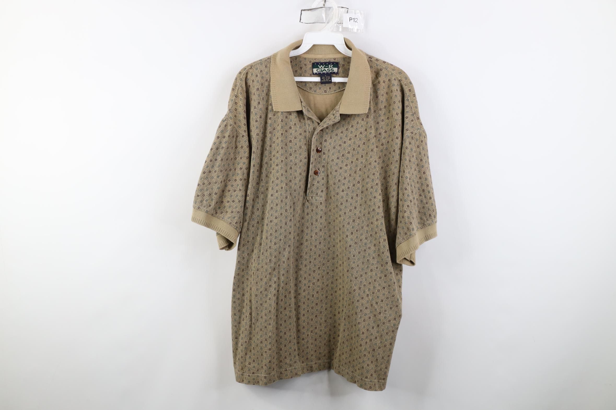Vintage Vintage 90s Streetwear Baggy Fit Knit Golf Polo Shirt Size US L / EU 52-54 / 3 - 1 Thumbnail