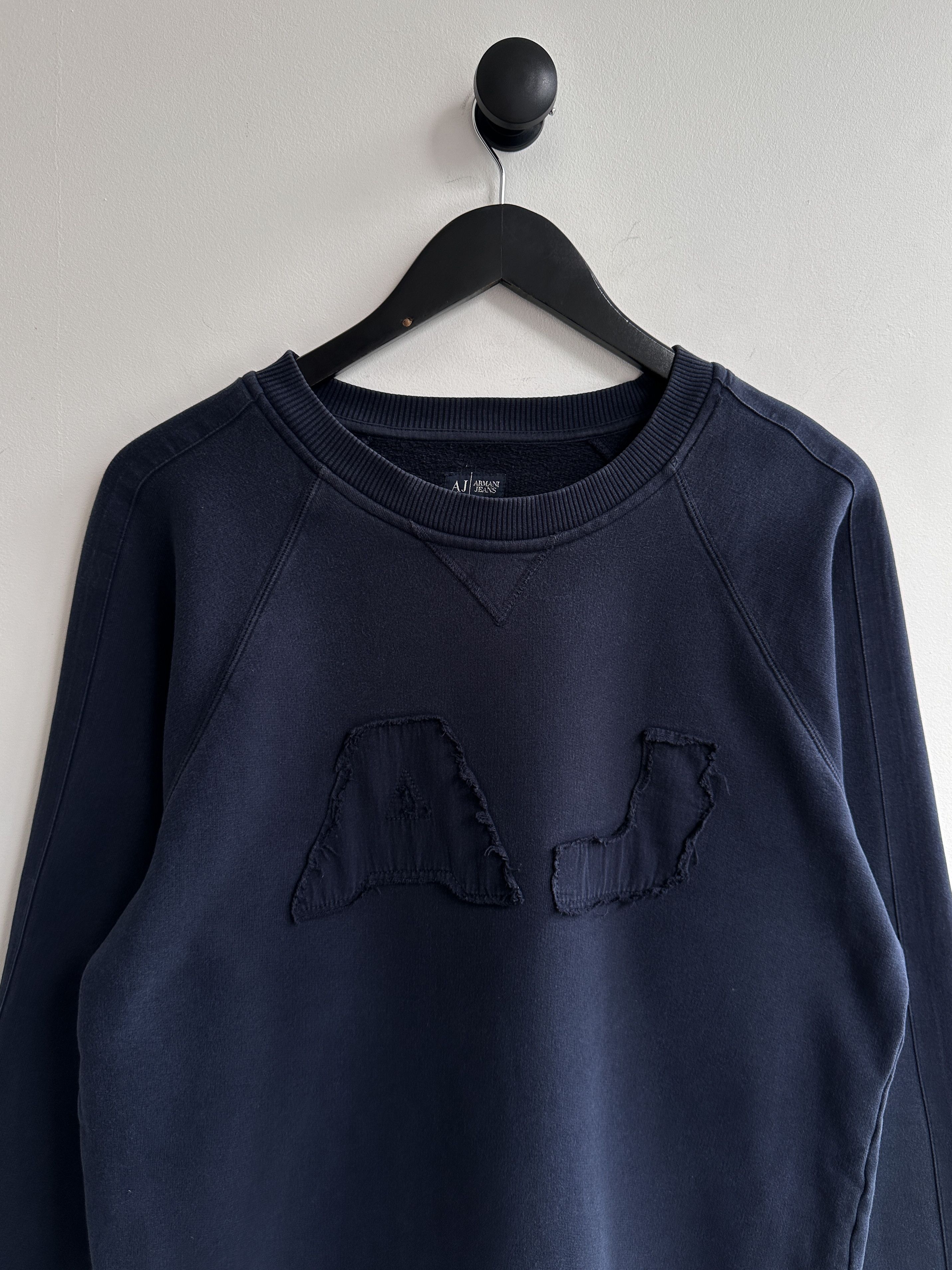 Armani Armani Jeans Sweatshirt Pullover Blue Size US M / EU 48-50 / 2 - 2 Thumbnail