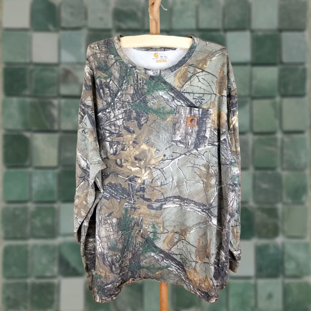 Carhartt VINTAGE Carhartt ONE POCKET LONG SLEEVE REAL TREE CAMOUFLAGE T-SHIRT SZ 3XL MEN Shirt XL? Size US XXL / EU 58 / 5 - 1 Thumbnail