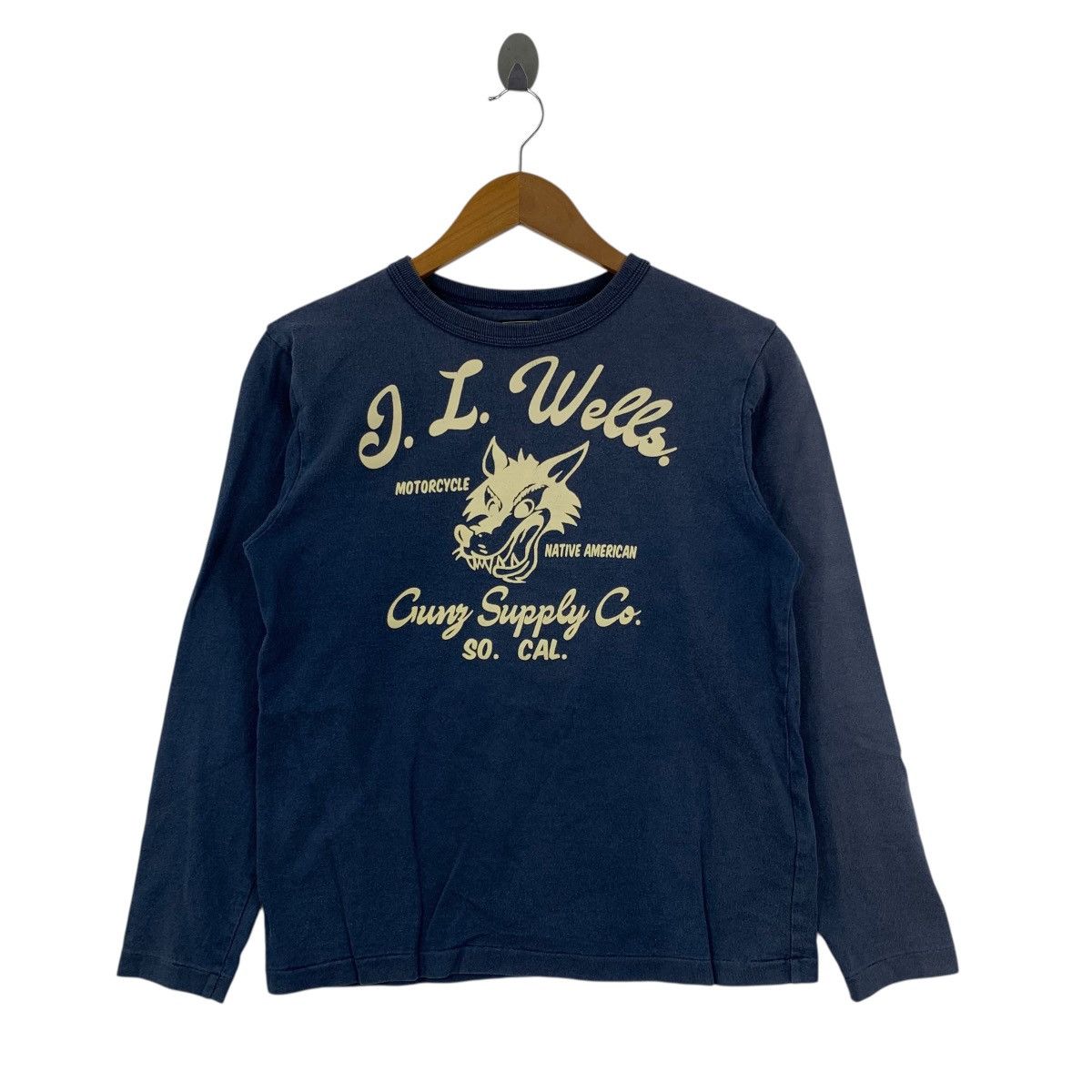 Japanese Brand GUNZ GENUINE Union Made J. L. Wells Motorcycle Japan Tshirt Size US S / EU 44-46 / 1 - 1 Thumbnail
