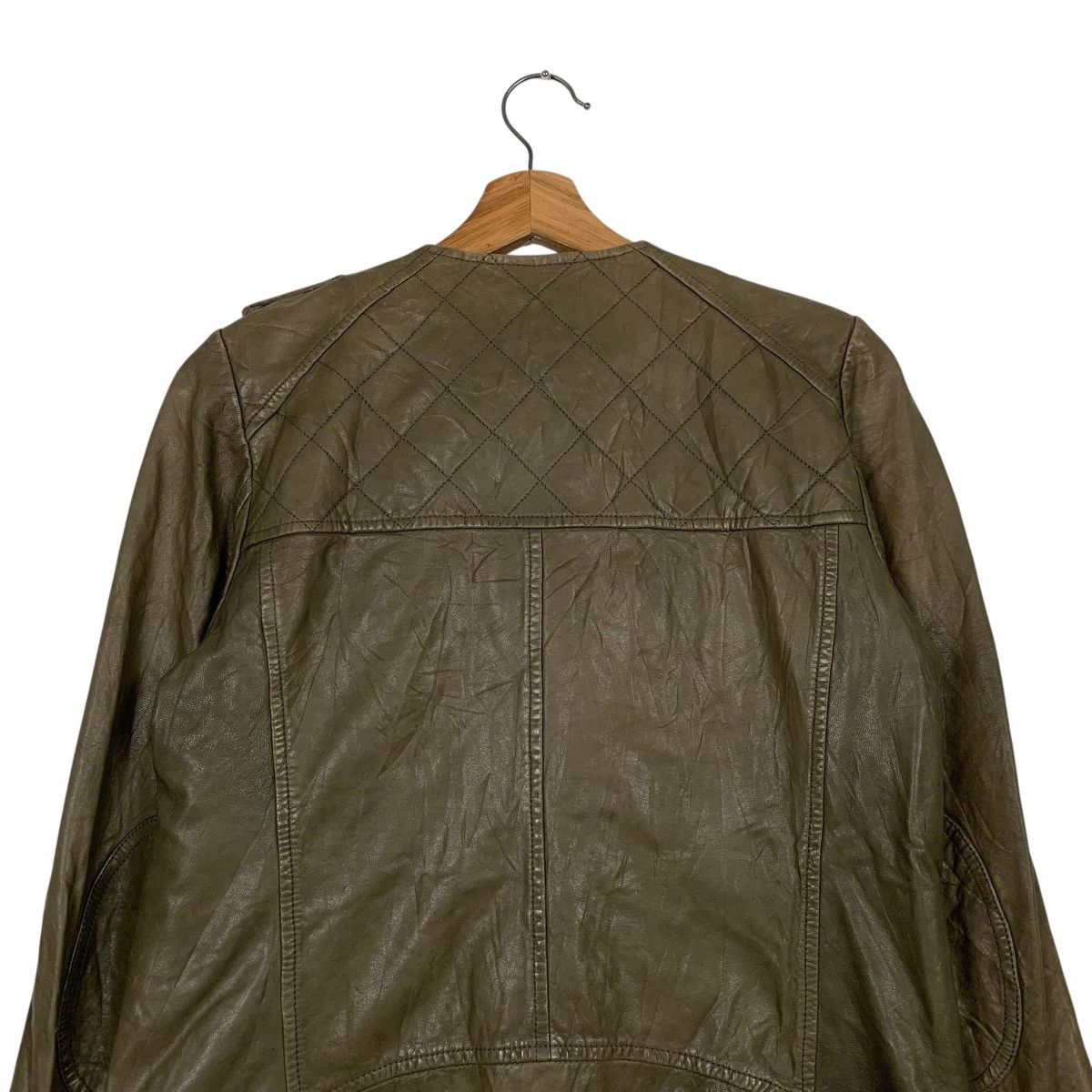 Isabel Marant Etoile Isabel Marant Etoile Olive Green Leather Jacket Size S / US 4 / IT 40 - 8 Thumbnail