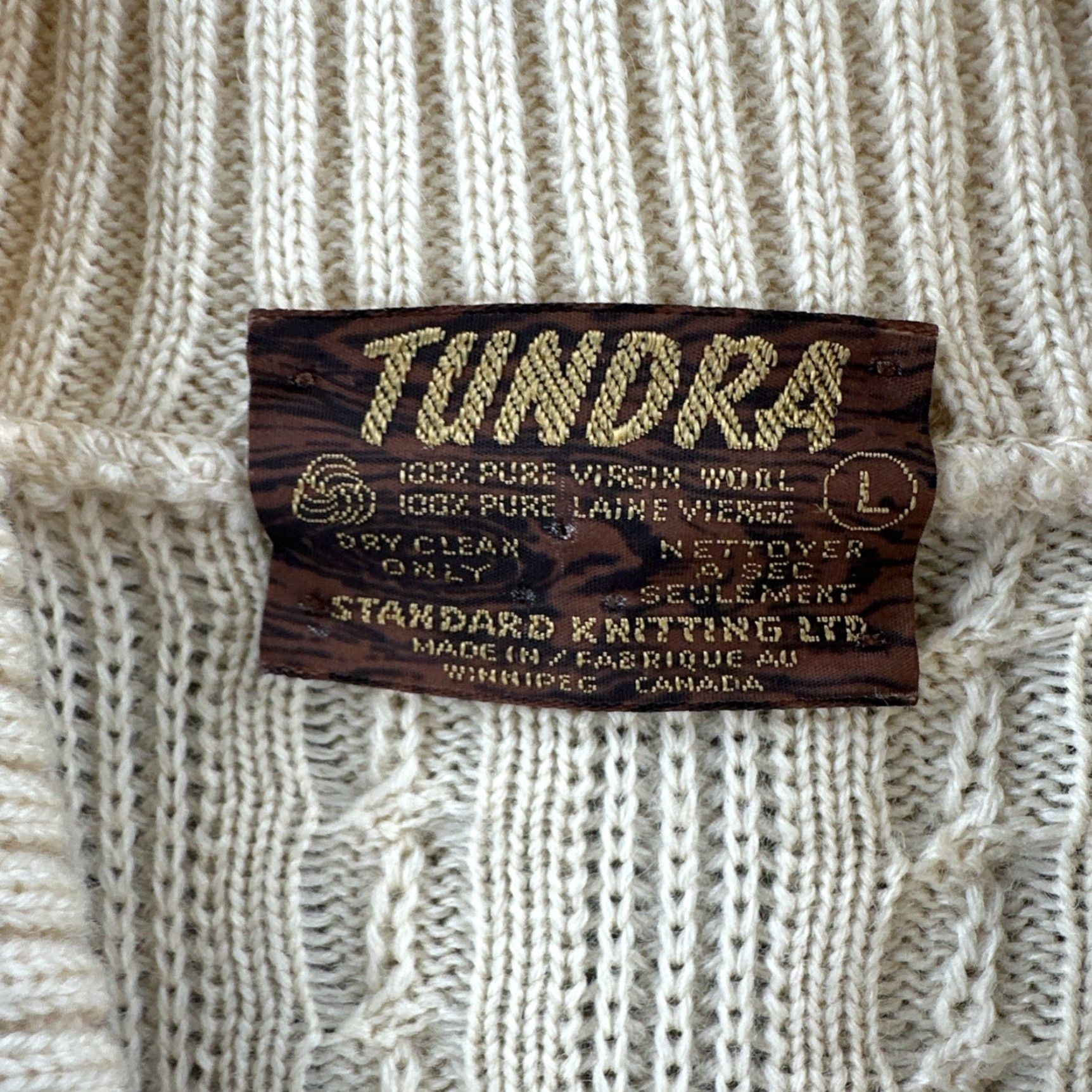 Vintage VINTAGE Tundra Mens Large Virgin Wool Button Up Cardigan Sweater Made In Canada Size US L / EU 52-54 / 3 - 6 Thumbnail