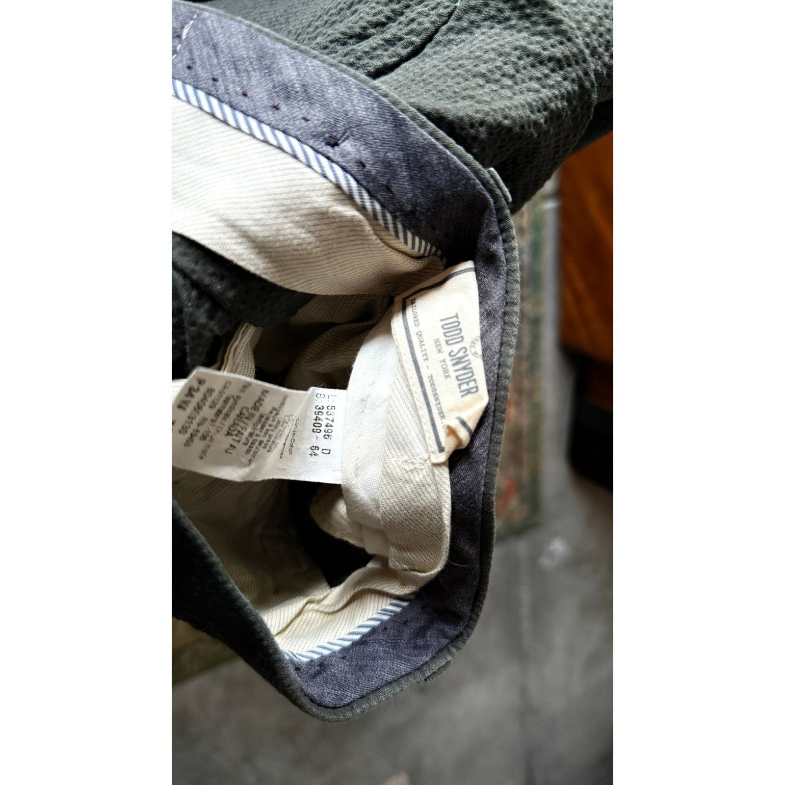 Todd Snyder Todd Snyder Italian Seersucker Sutton Trouser 34x30 Size US 34 / EU 50 - 7 Thumbnail