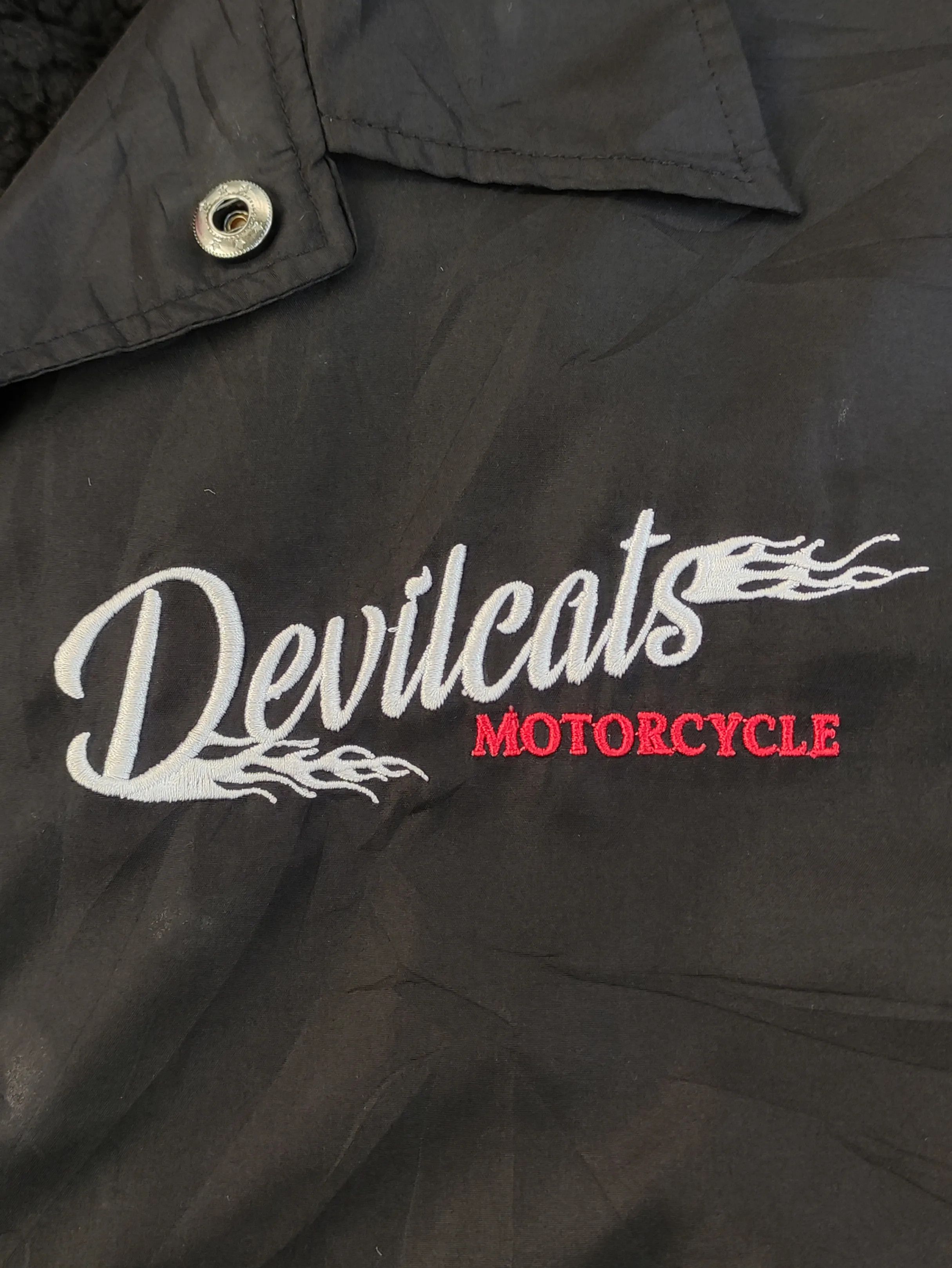 NASCAR Vintage Devilcats Motorcycle Racing Jacket J038 Size US L / EU 52-54 / 3 - 3 Thumbnail