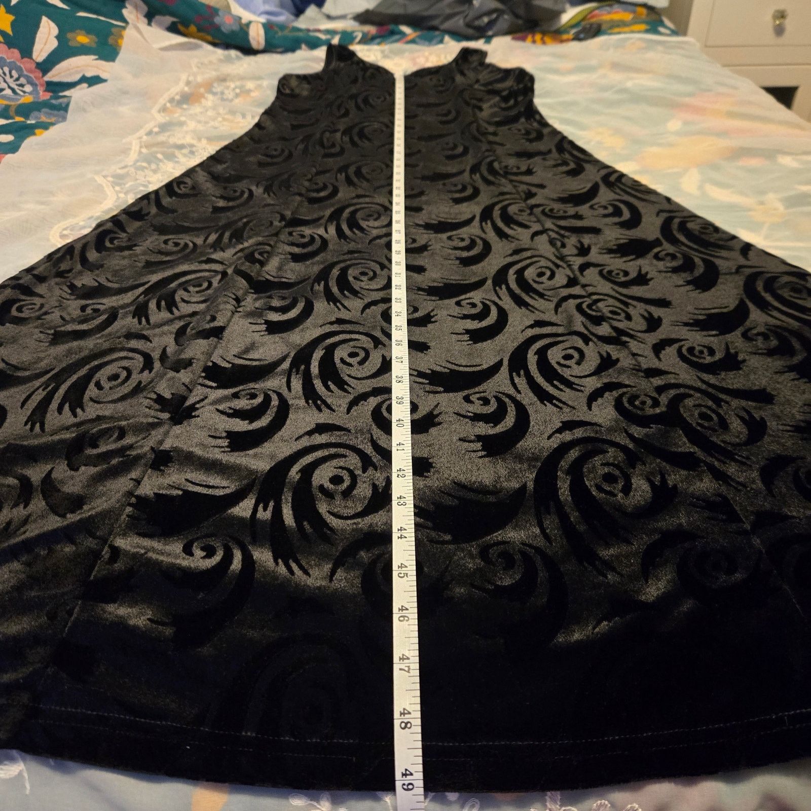 Vintage Vintage Jalate Velvet Floral Burnout Dress Whimsigoth Goth Size M / US 6-8 / IT 42-44 - 10 Thumbnail