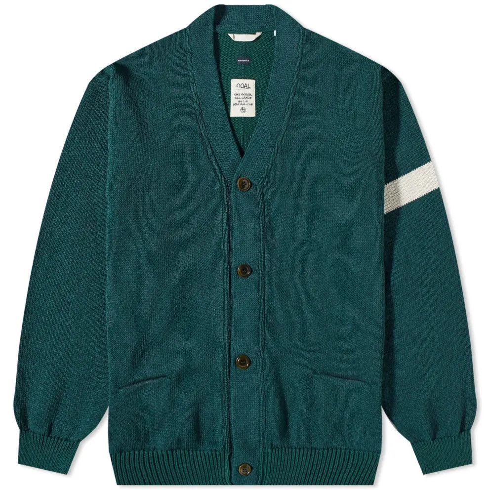 Paper yarn knit cardigan L