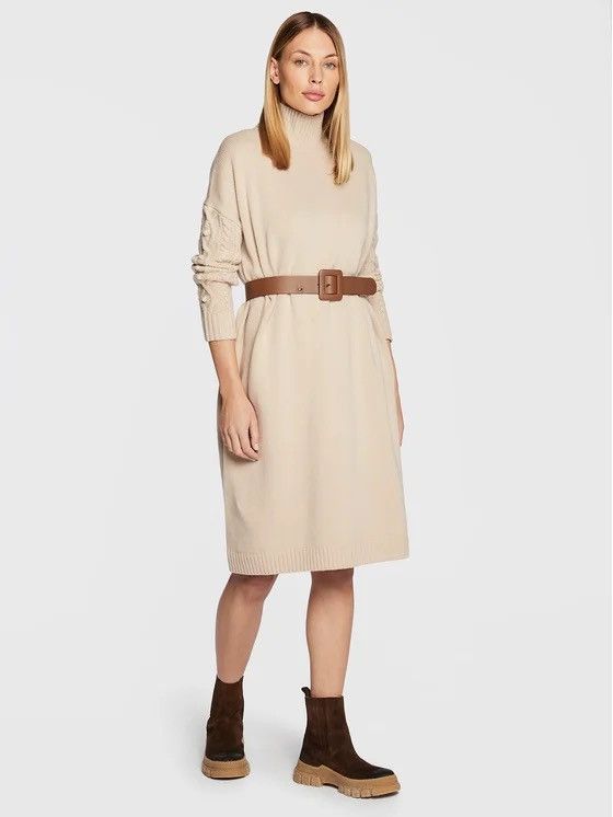 Max Mara Max Mara Weekend 100% wool cable knit dress tunic Size L / US 10 / IT 46 - 4 Thumbnail