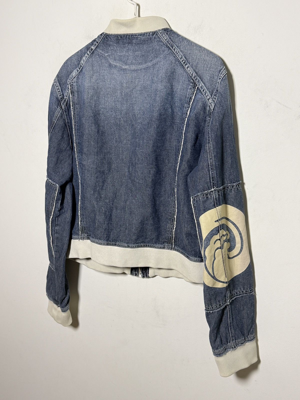 Giorgio Armani armani denim cotton/linen bomber jacket Size US L / EU 52-54 / 3 - 8 Thumbnail