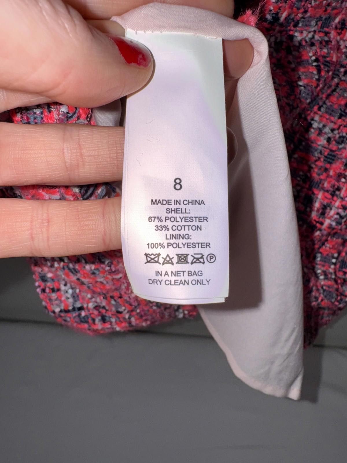 Kate Spade NWT KATE SPADE TWEED SHEATH DRESS PINK PLAID PEONY SIZE 8 Size M / US 6-8 / IT 42-44 - 5 Thumbnail