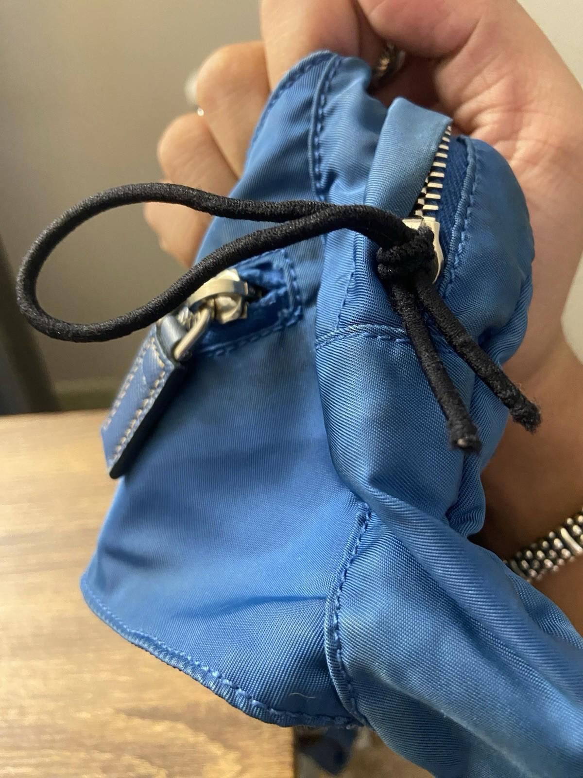 Prada Prada Cerulean Blue Nylon Leather Belt Bag Waist Pouch, Fair Size ONE SIZE - 9 Thumbnail