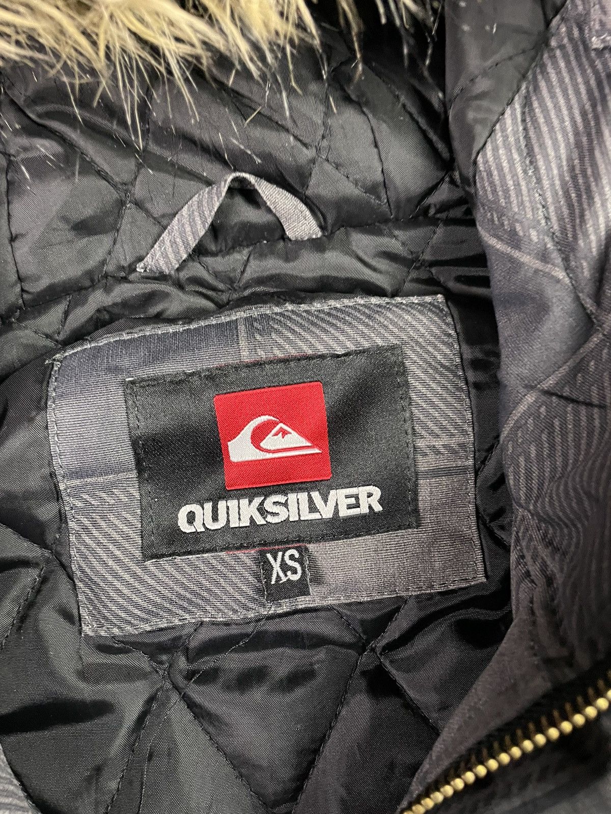 Quiksilver Vintage Y2K QuickSilver Fur Hood Bomber Jacket Size US S / EU 44-46 / 1 - 4 Thumbnail