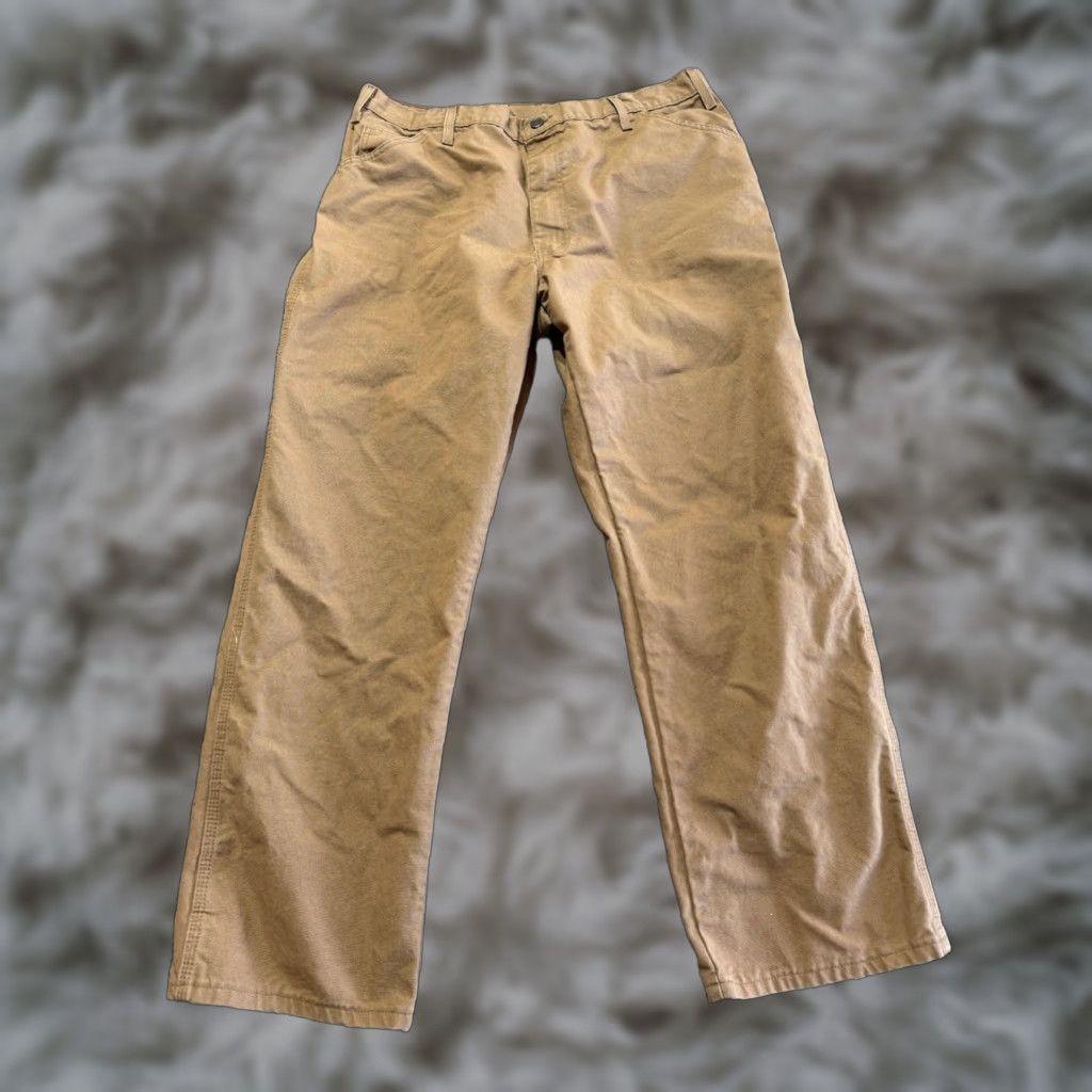 Dickies Dickies Jeans Men 40 Tan Blue Denim Bootcut Relaxed Fit 40x32 Regular Straight N/A Size US 40 / EU 56 - 1 Thumbnail