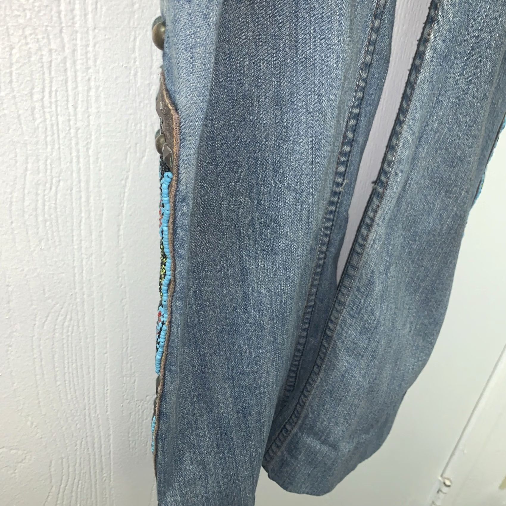 Doublet Double D Ranch Women’s Jeans Embellished Denim 30” Waist 31” Inseam Size 10 Blue Size 32" / US 10 / IT 46 - 5 Thumbnail