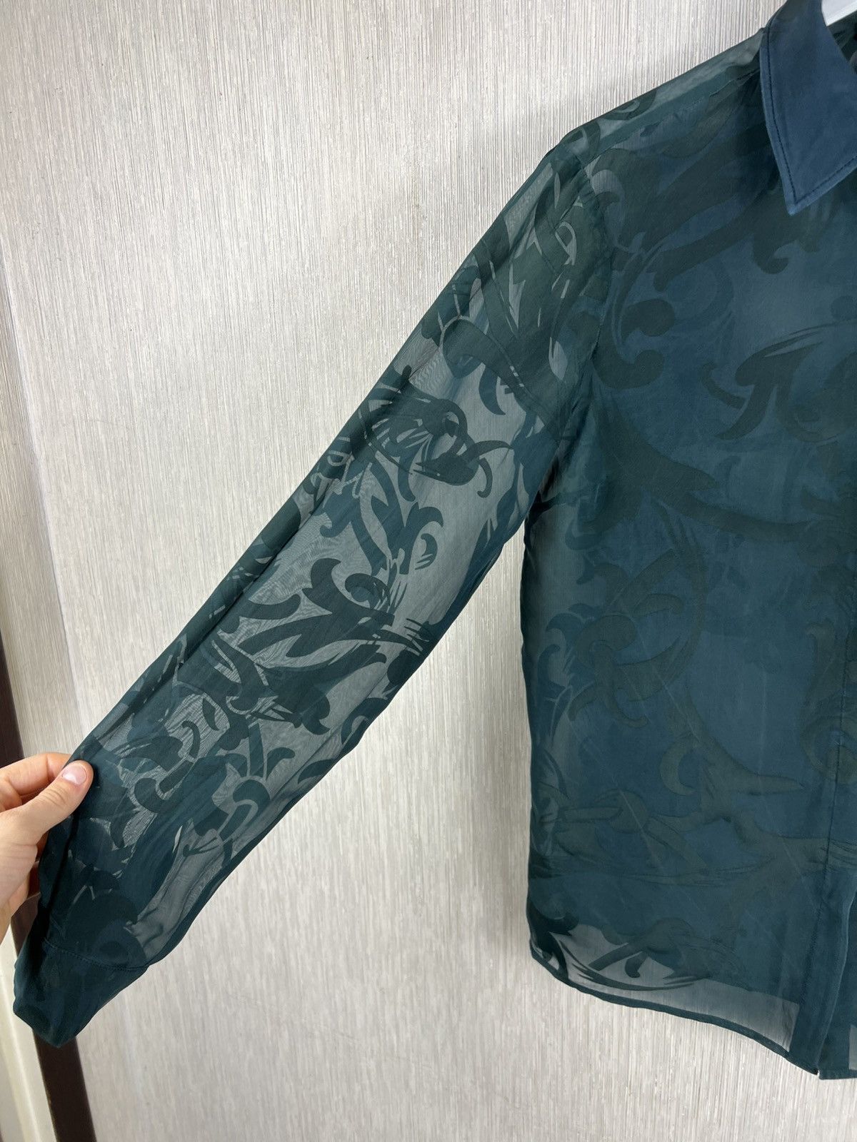 Versace Versace Collection transparent floral luxury shirt old money Size S / US 4 / IT 40 - 7 Thumbnail