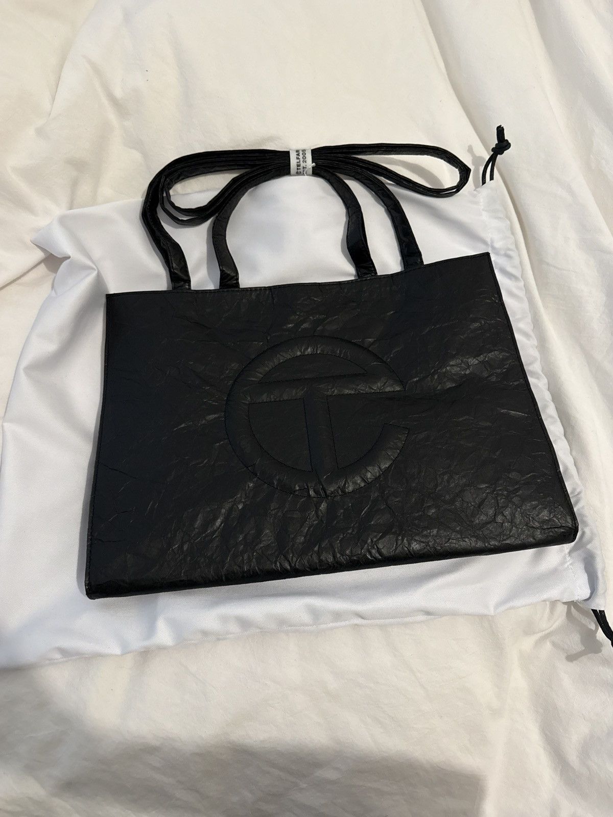 Telfar TELFAR BLACK PAPER - MEDIUM SHOPPING BAG Size ONE SIZE - 4 Thumbnail