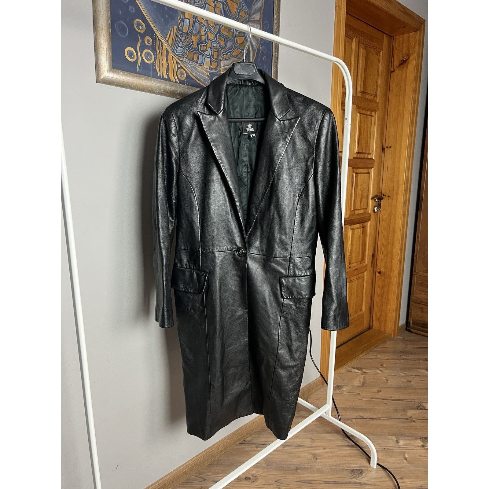 Versace Versace Jeans Couture Vintage Leather Fitted Cut Long Coat S Size S / US 4 / IT 40 - 4 Thumbnail