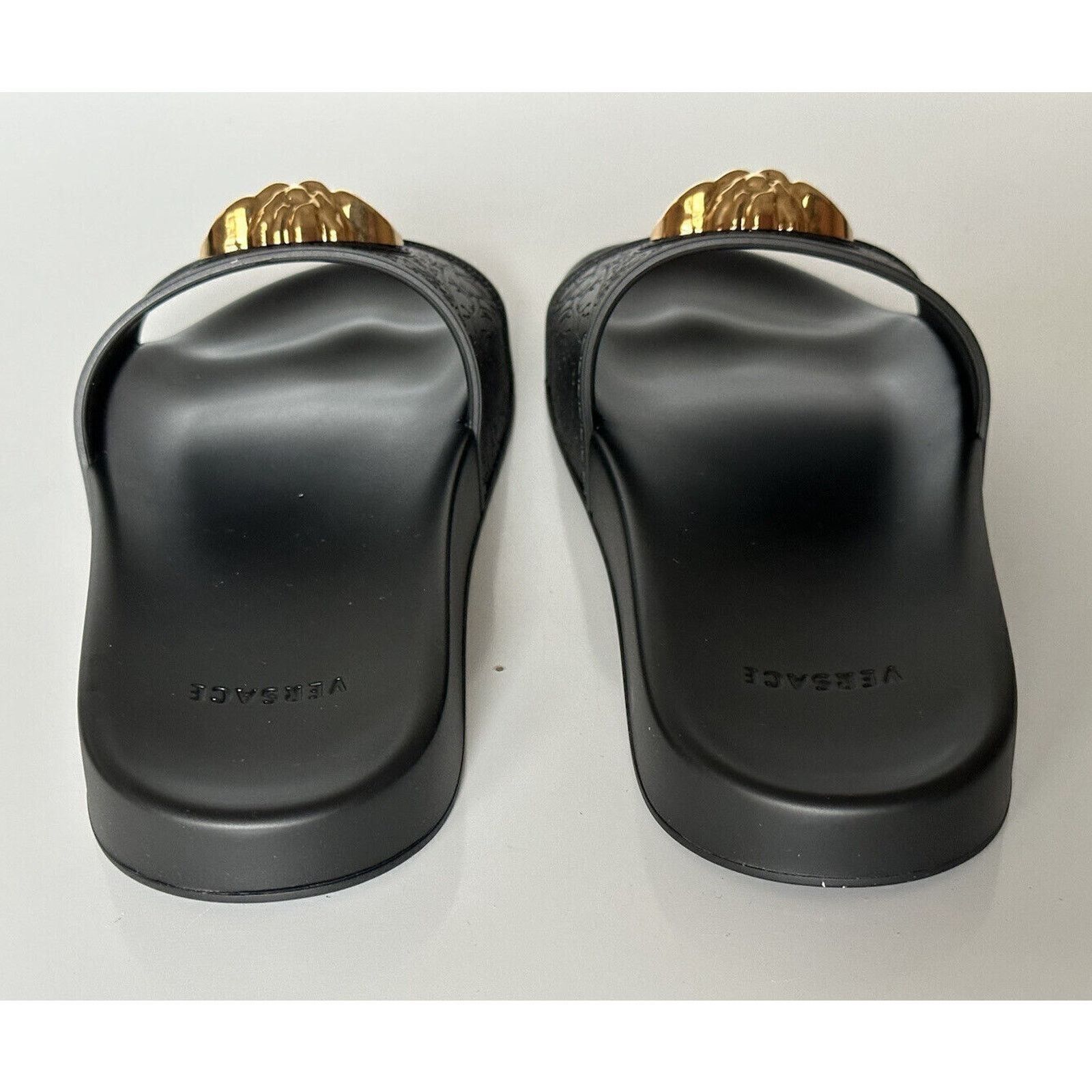 Versace Versace Gold Medusa Head Slides Sandals Black 10 US (40) Size US 10 / IT 40 - 8 Thumbnail