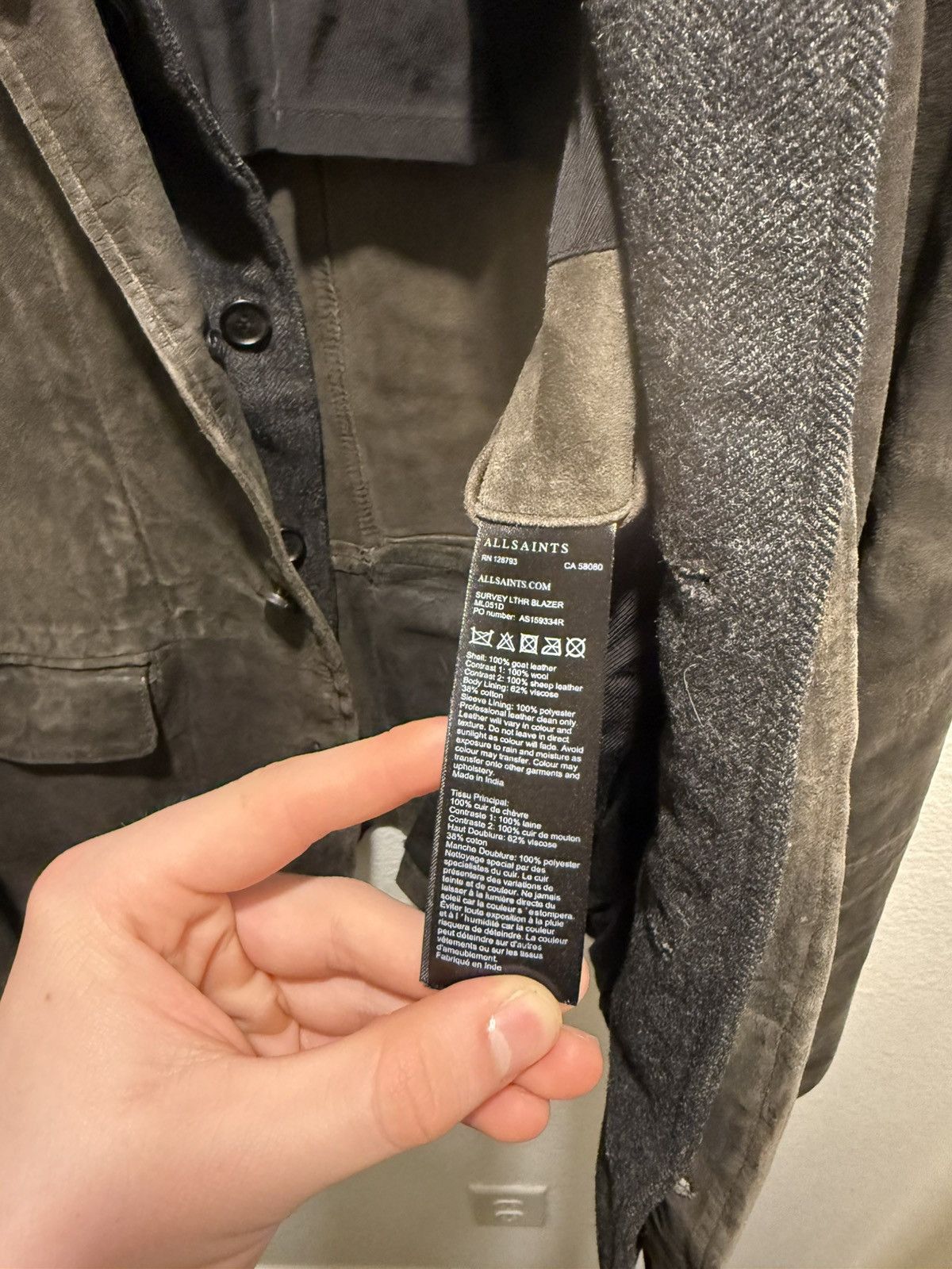 Allsaints AllSaints Leather Survey Blazer Jacket Size US M / EU 48-50 / 2 - 17 Thumbnail
