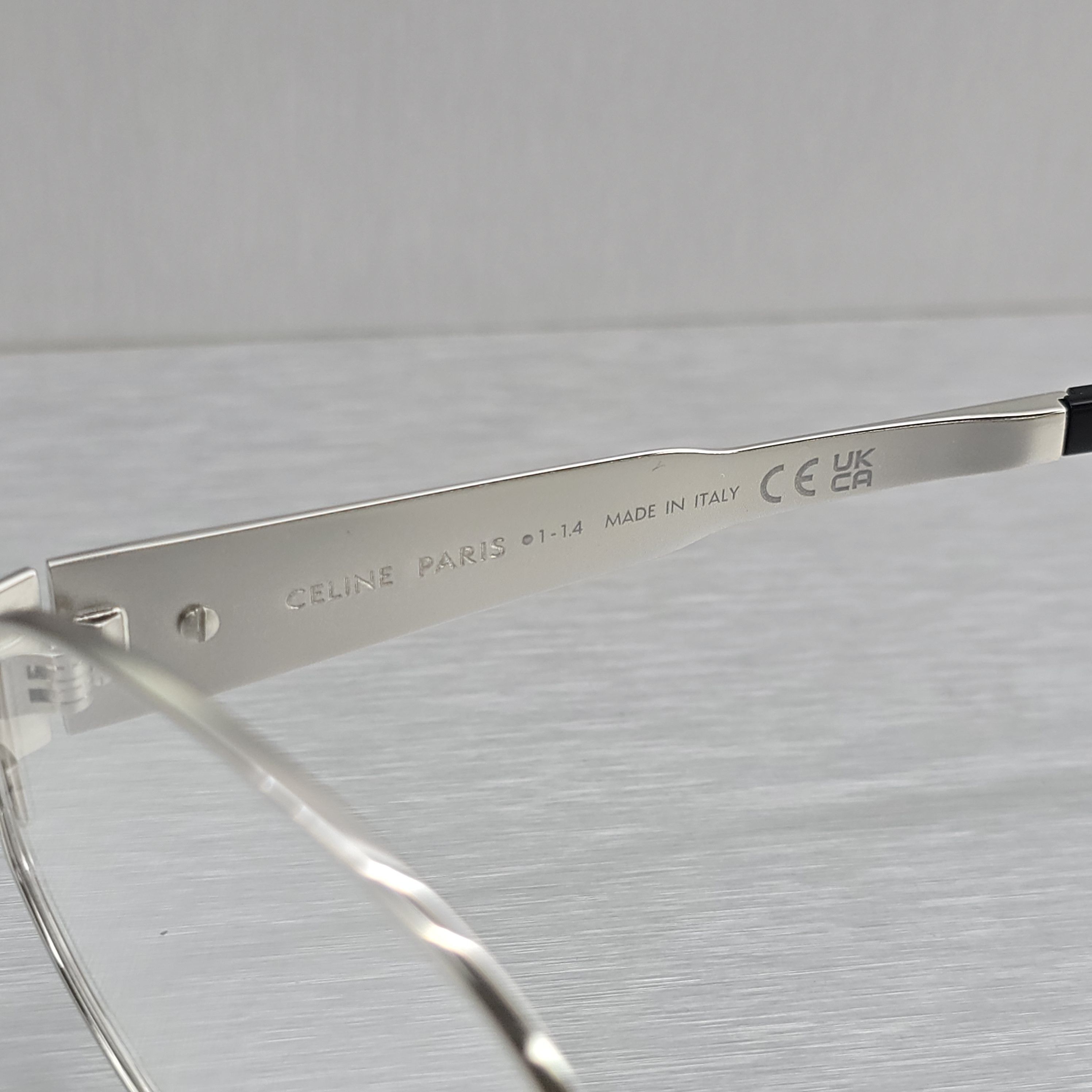 Celine CELINE Metal Triomphe CL50140U 016 Oval Glasses SILVER Size ONE SIZE - 11 Thumbnail