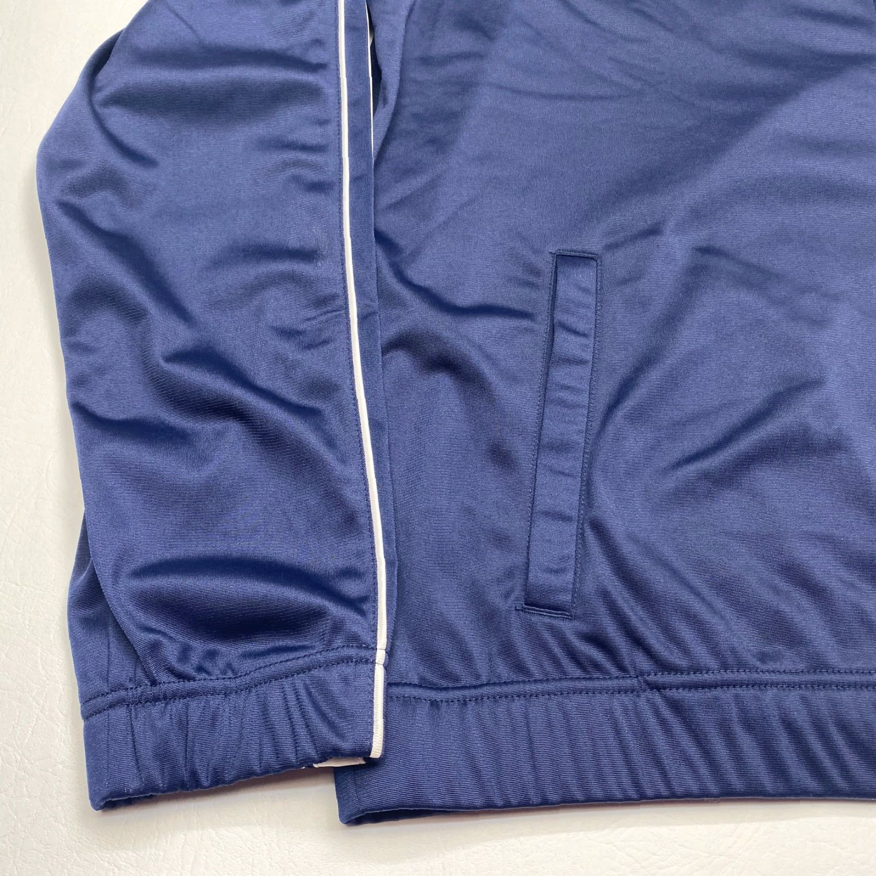 Nike Nike Basketball Jacket: Track Warm-Up Mens Large Navy White - 639851-451 - Blended Polyester Zip Full-Length Size US L / EU 52-54 / 3 - 3 Thumbnail