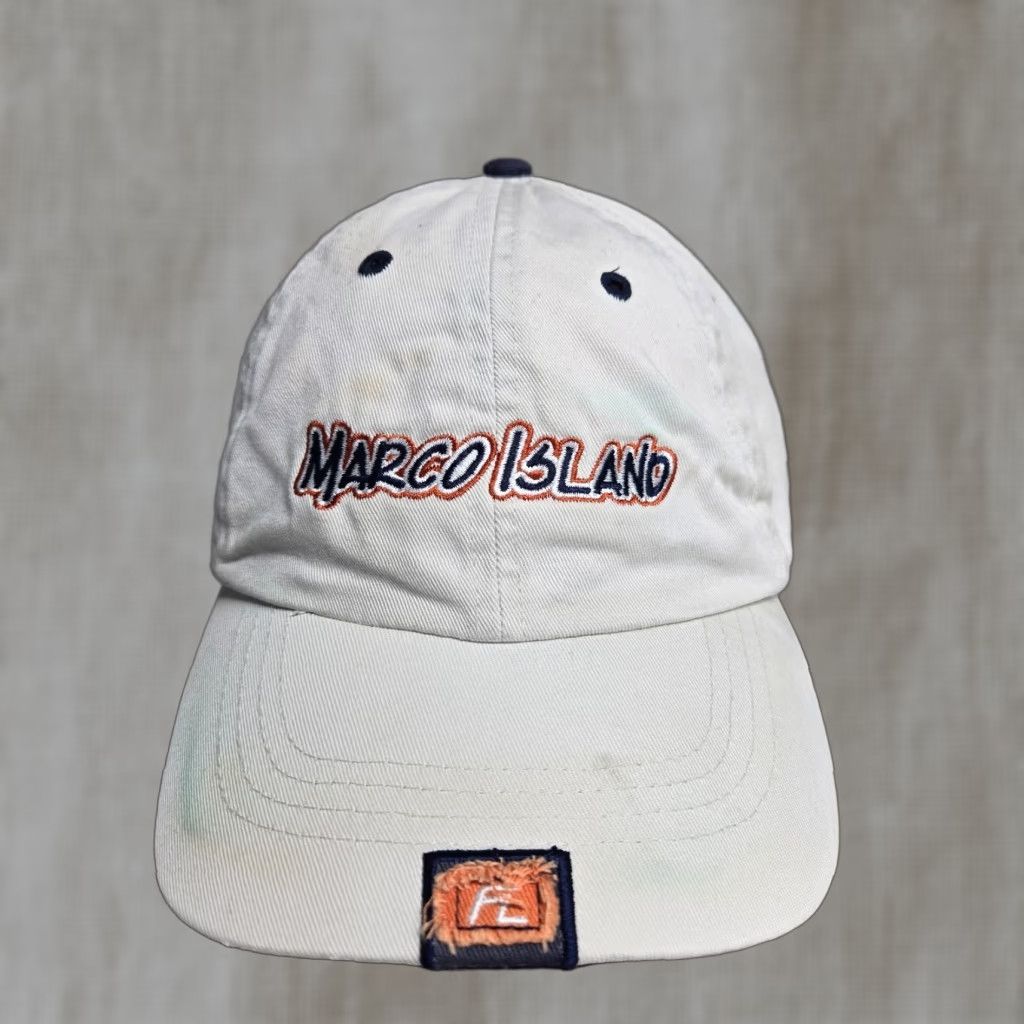 Bally VINTAGE Alvin's Island Hat Baseball Cap Adult Adjustable White Logo Hat Mens Size ONE SIZE - 1 Thumbnail