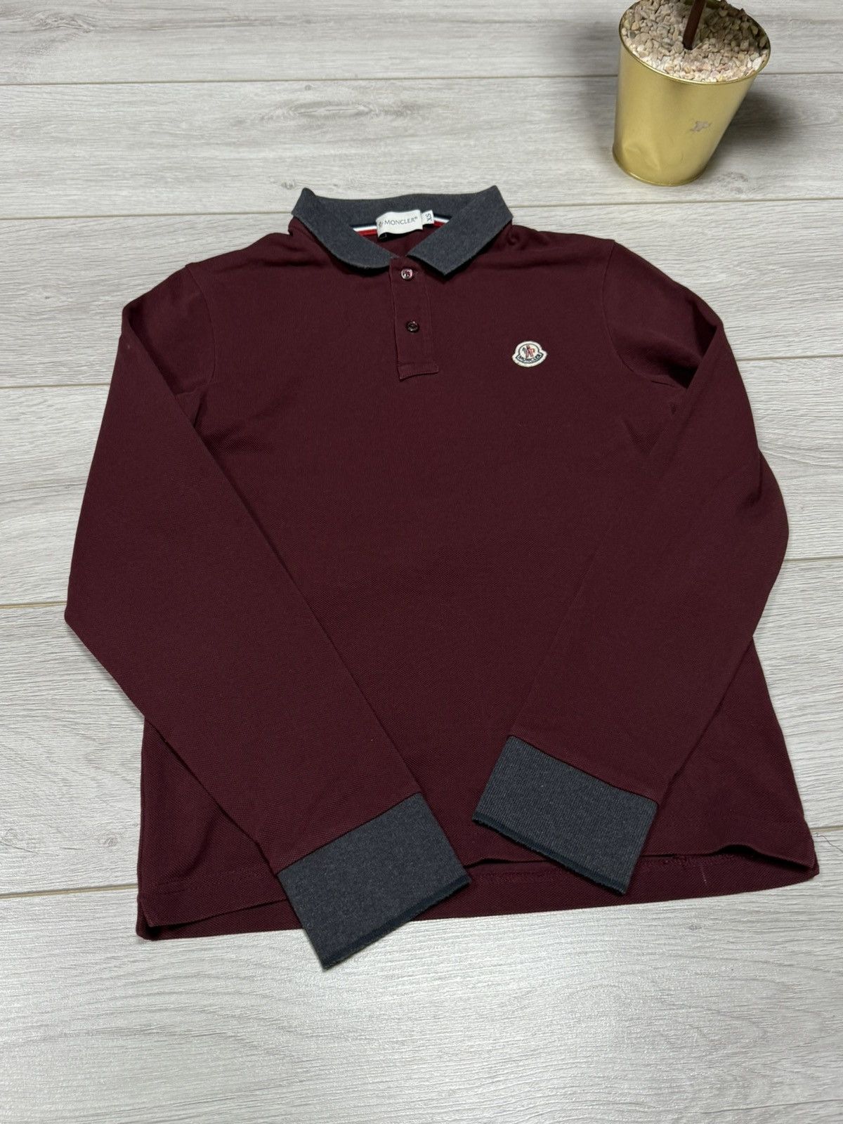 Moncler Moncler vintage small logo Maglia Lunga polo longsleeve Size US XS / EU 42 / 0 - 6 Thumbnail
