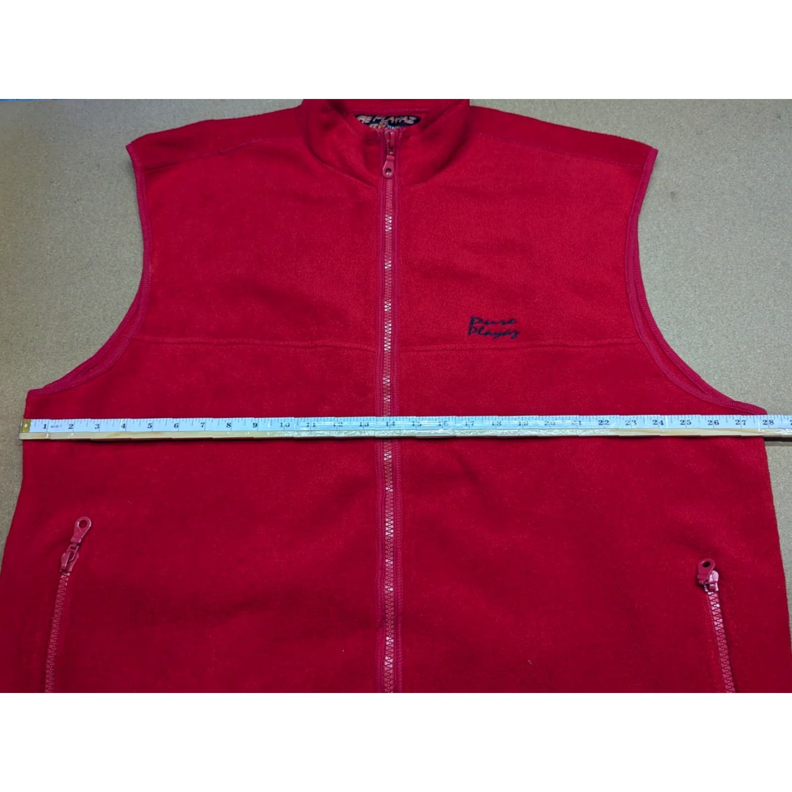 Vintage VINTAGE Pure Playaz Fleece Vest Jacket Mens XL Red Full Zip Gilet Shirt? Size US XL / EU 56 / 4 - 6 Thumbnail