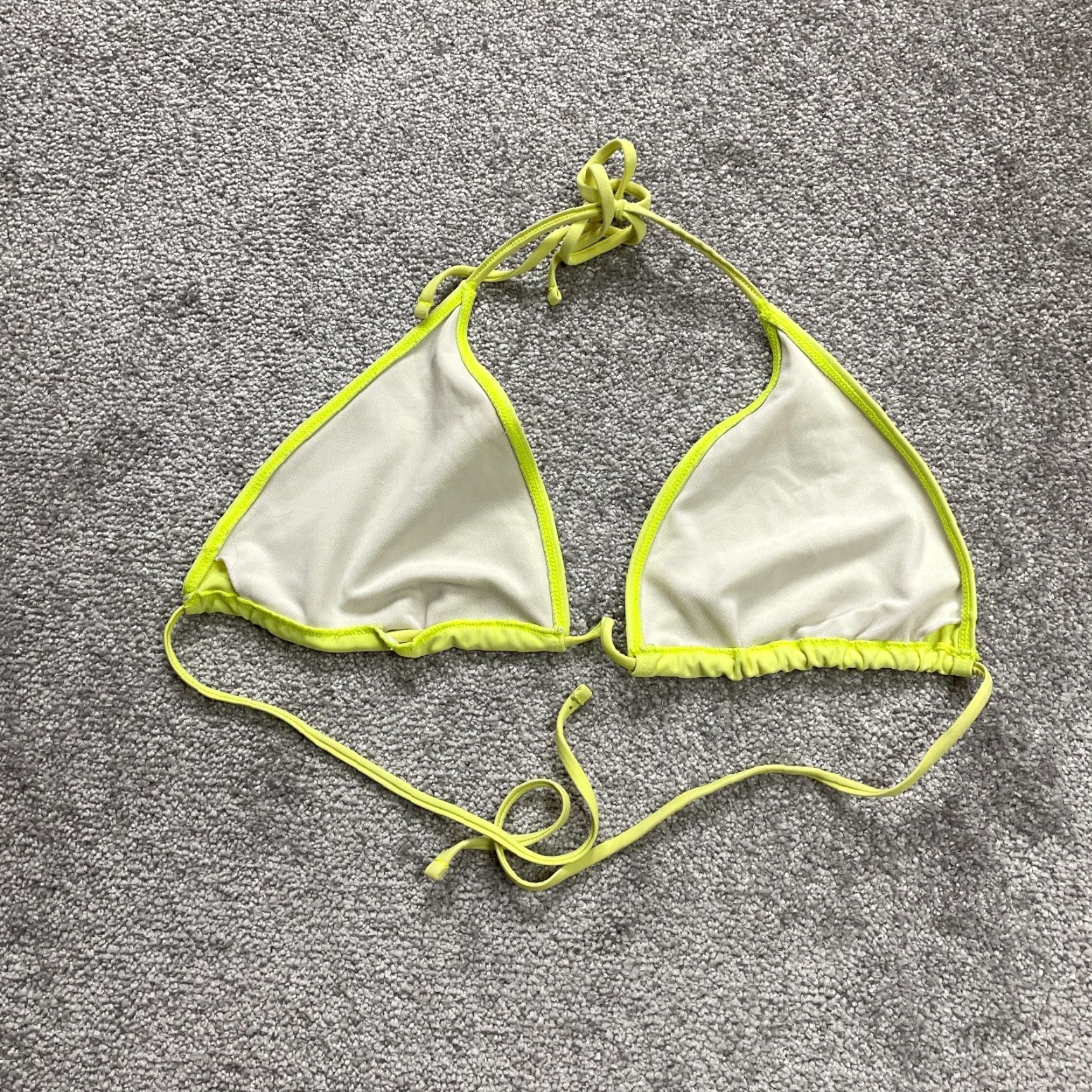 Triangl Unbranded Triangle Swimwear Bikini Top Women Large Yellow Spaghetti Beach Size L / US 10 / IT 46 - 2 Thumbnail