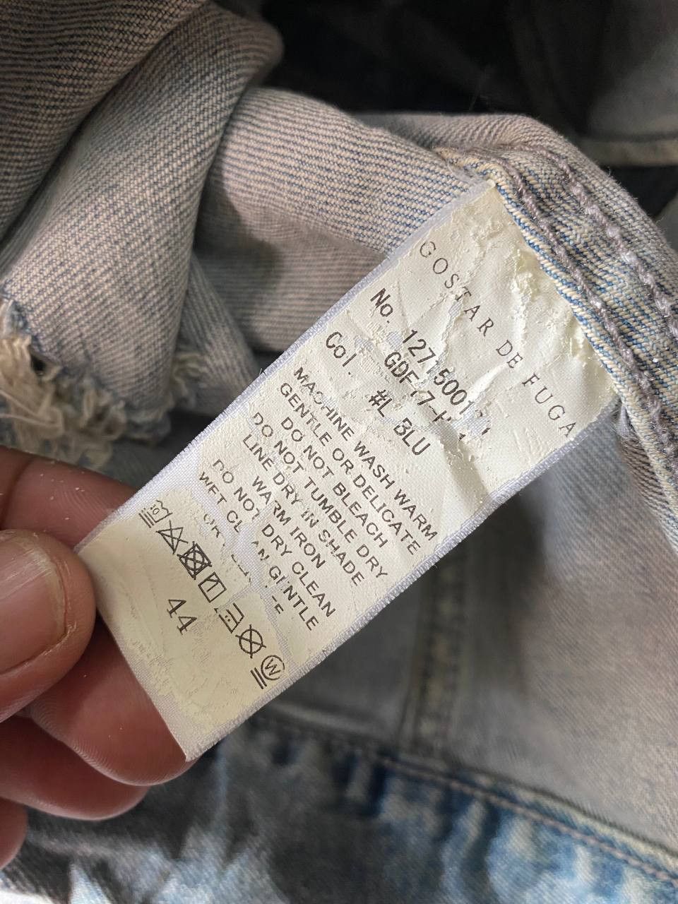 GOSTAR DE FUGA Gostar De Fuga Distressed Denim Jacket Japan Grunge Style Size US S / EU 44-46 / 1 - 12 Thumbnail