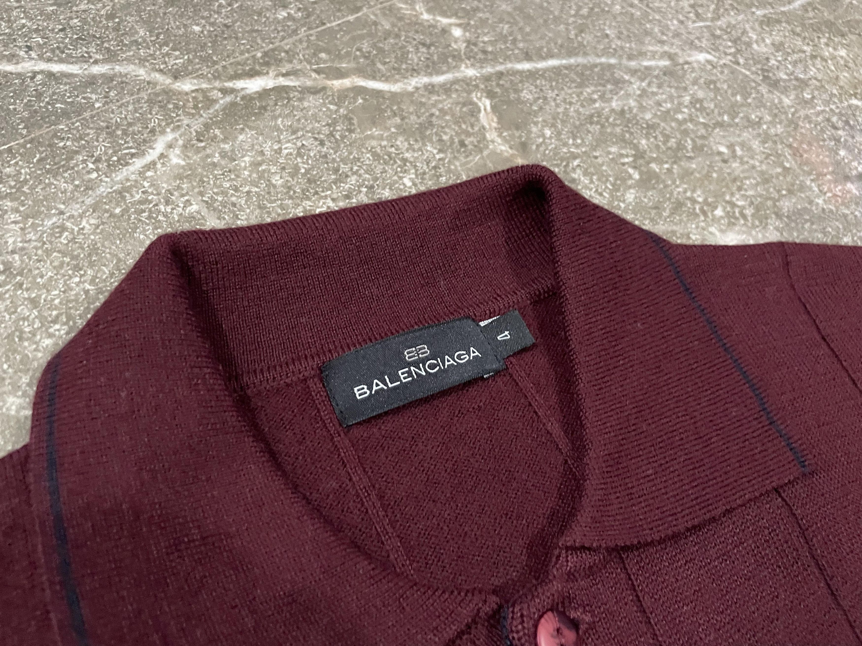 Balenciaga Vintage Balenciaga -BB Logo- Knitted Polo Shirt Longsleeve Size US XL / EU 56 / 4 - 3 Thumbnail