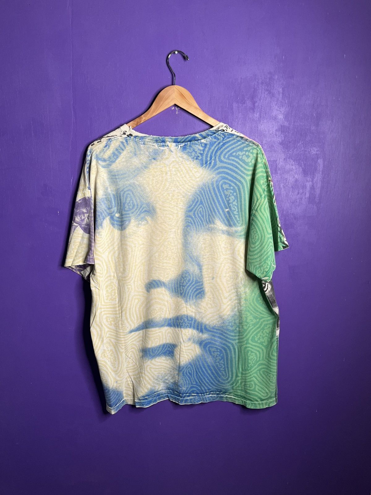 Band Tees × Vintage Vintage 90s Jim Morrison the doors AOP faded t-shirt Size US XL / EU 56 / 4 - 2 Thumbnail